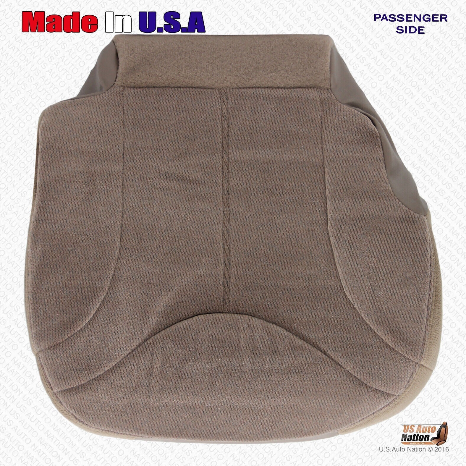 2000-2002 Fits GMC Yukon Passenger Side Bottom & Top Cloth Cover Med Oak Tan