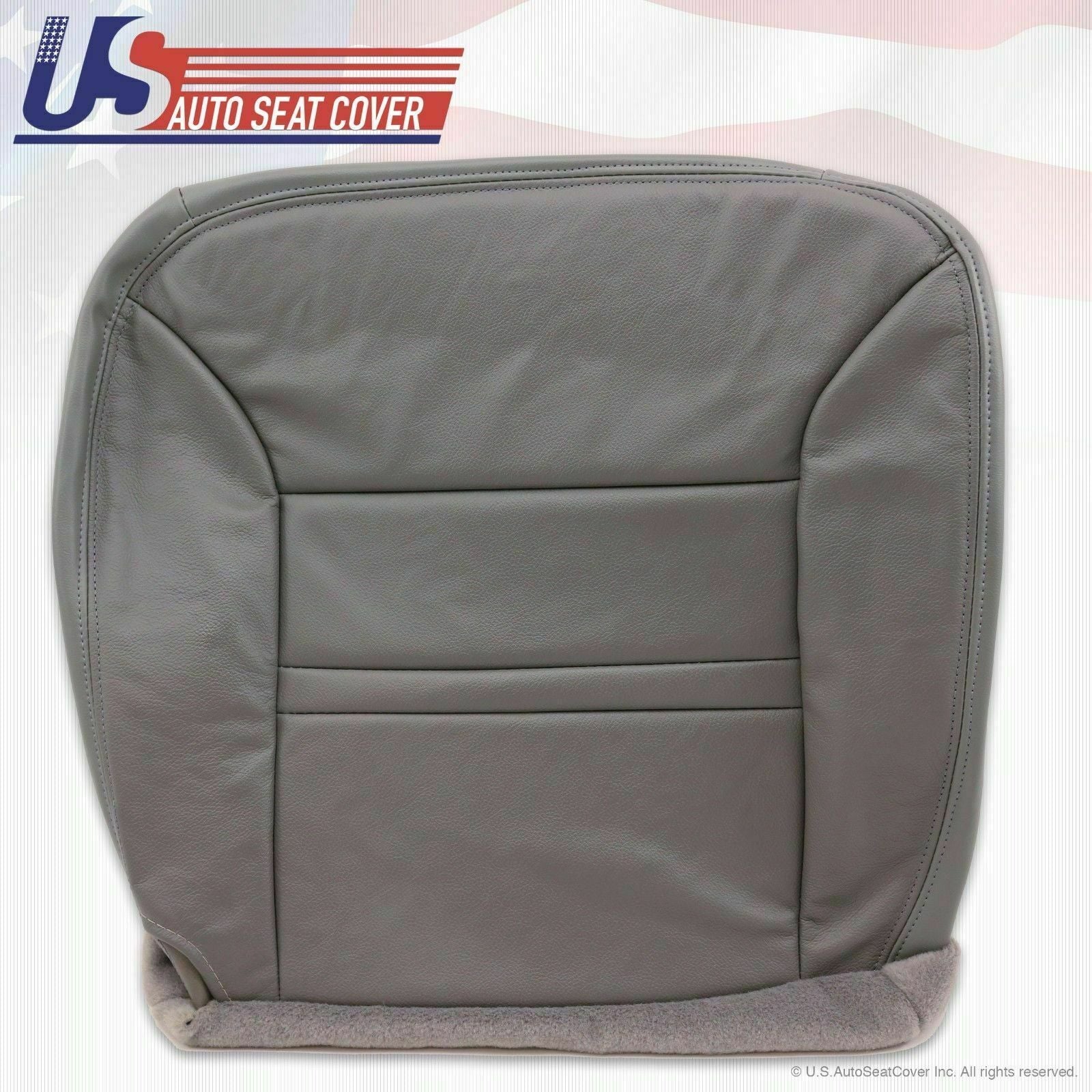 2000 2001 Ford Excursion Limited Driver Side Bottom Leather Seat Cover Gray