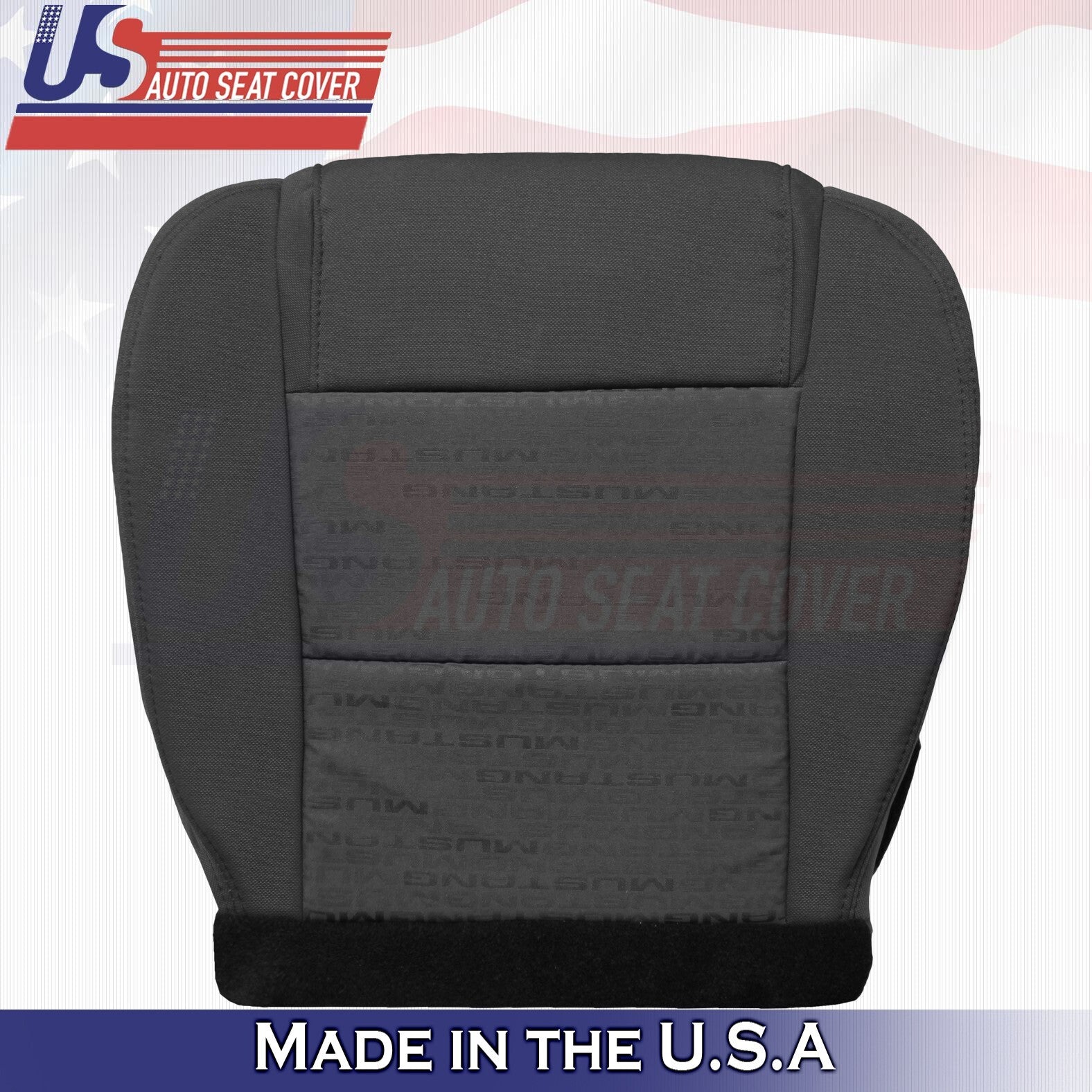 2005 2006 2007 For Ford Mustang Front Driver Side Bottom Cloth Seat Cover Black
