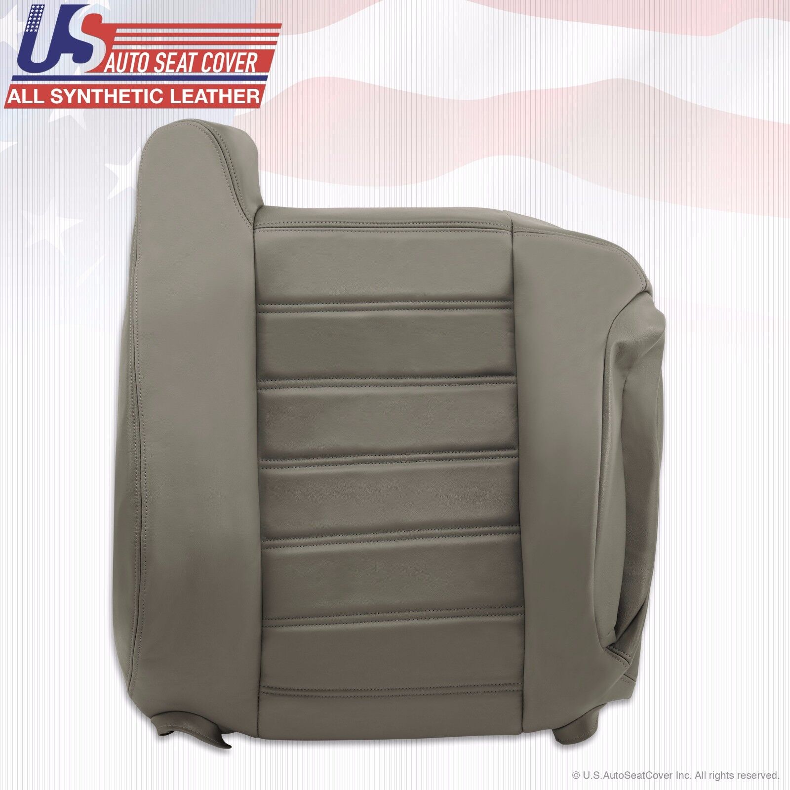 2003 to 2007 Hummer H2 Passenger Lean Back Synthetic Leather Seat Cover Gray