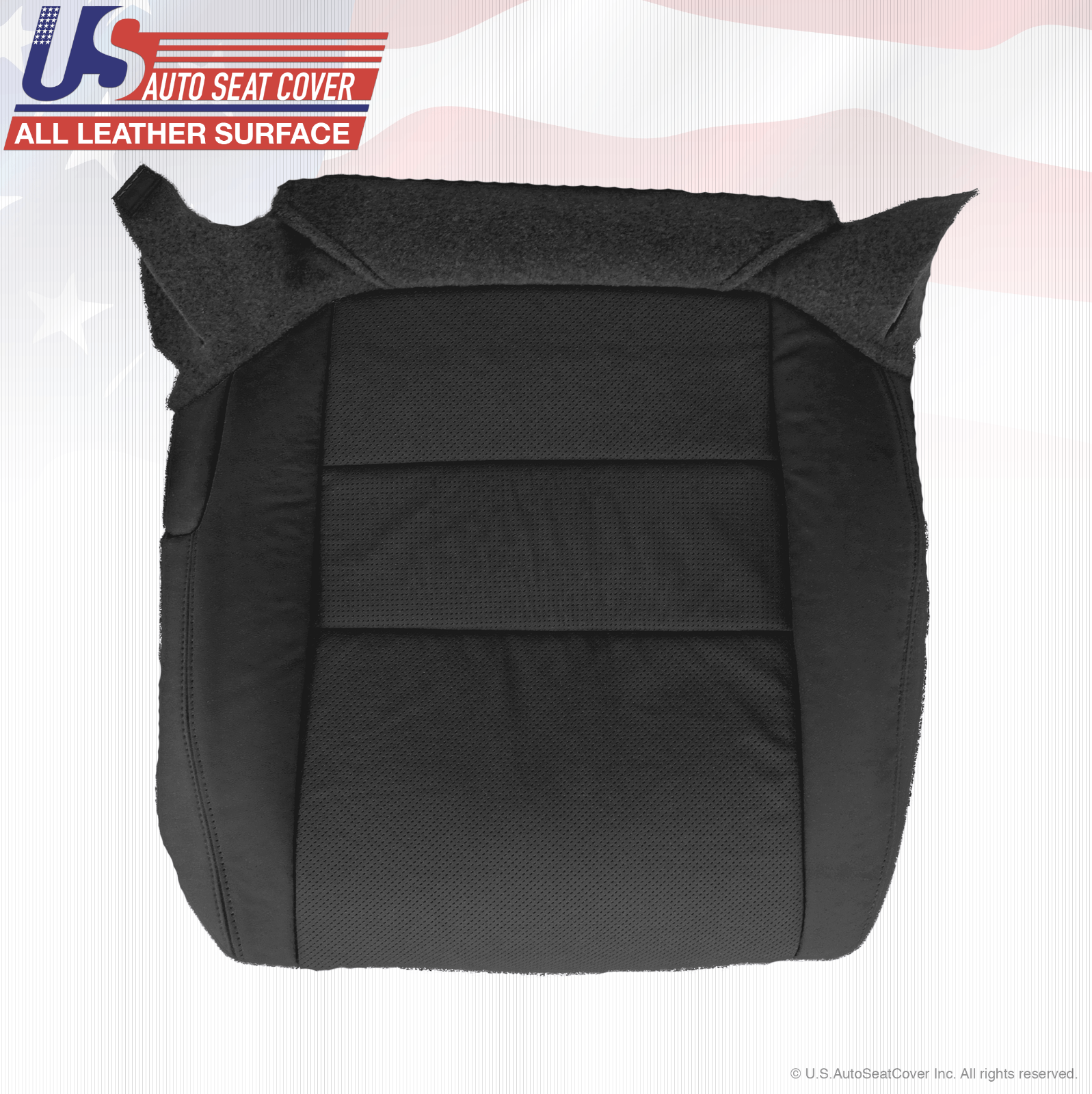 For 2008 Acura TL Driver & Passenger Bottom Replacement Perforated Leather Black