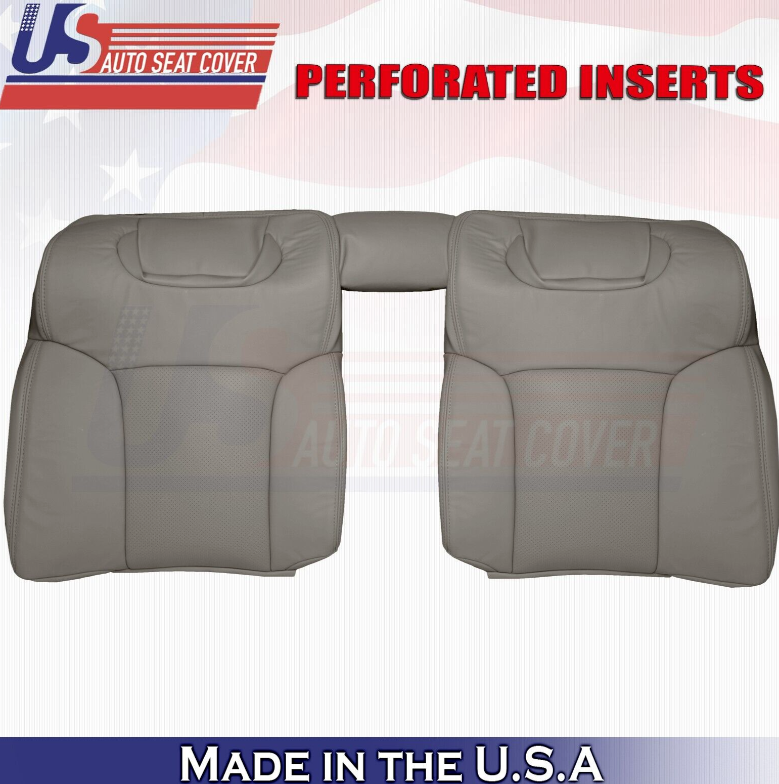 2010 2011 For Lexus GS300 GS350 2nd Row Top Perforated Leather Seat Cover Gray