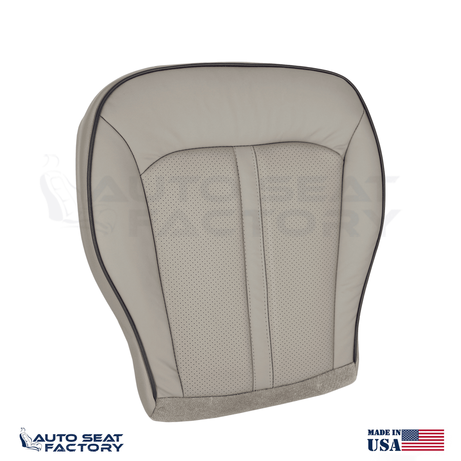 2011 - 2015 Lincoln MKX Perf PASSENGER Bottom Med Light Stone Leather Seat Cover