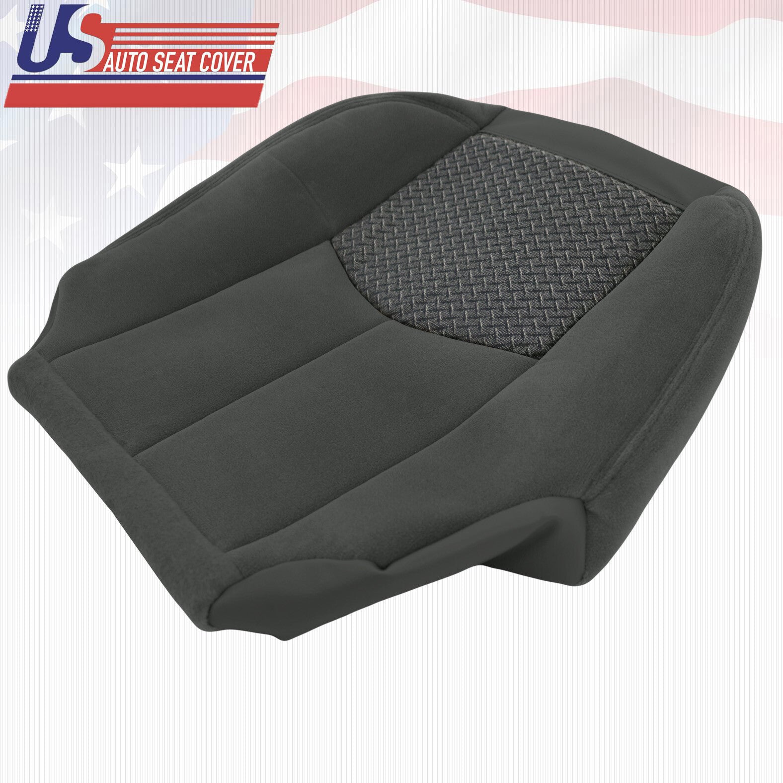 2003 to 2004 Chevy Avalanche 1500 & 2500 Driver Bottom Cloth Seat Cover Drk Gray