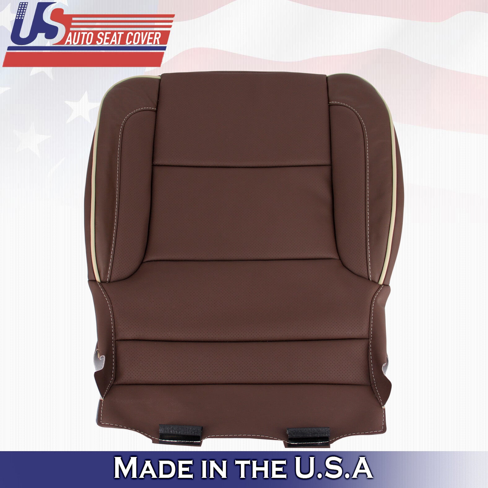 2017 For Chevy Silverado High Country Driver Top & Bottom Leather Covers Brown