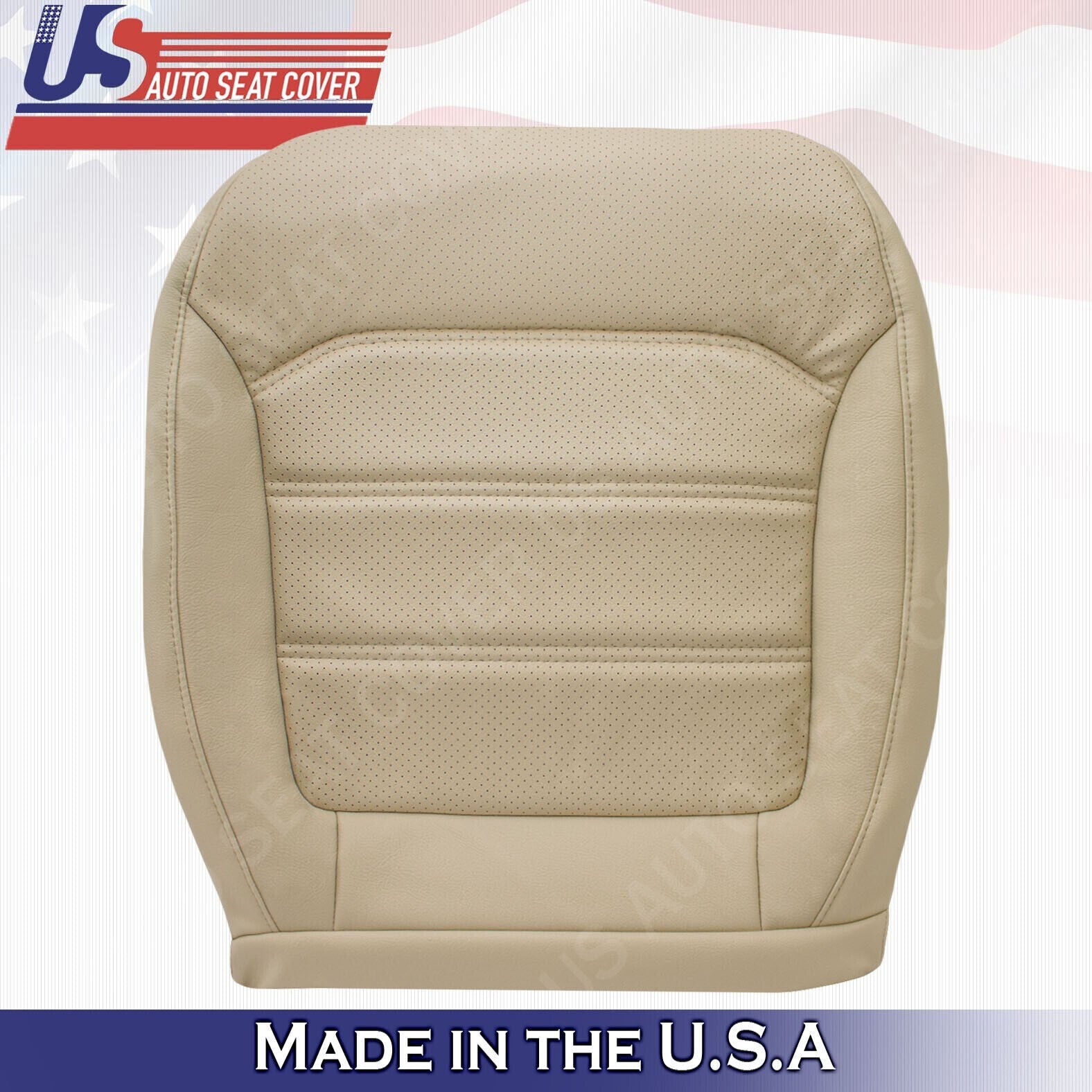 2012 to 2020 Fits Volkswagen Passat Front Set Bottoms &Tops Leather Cover Tan