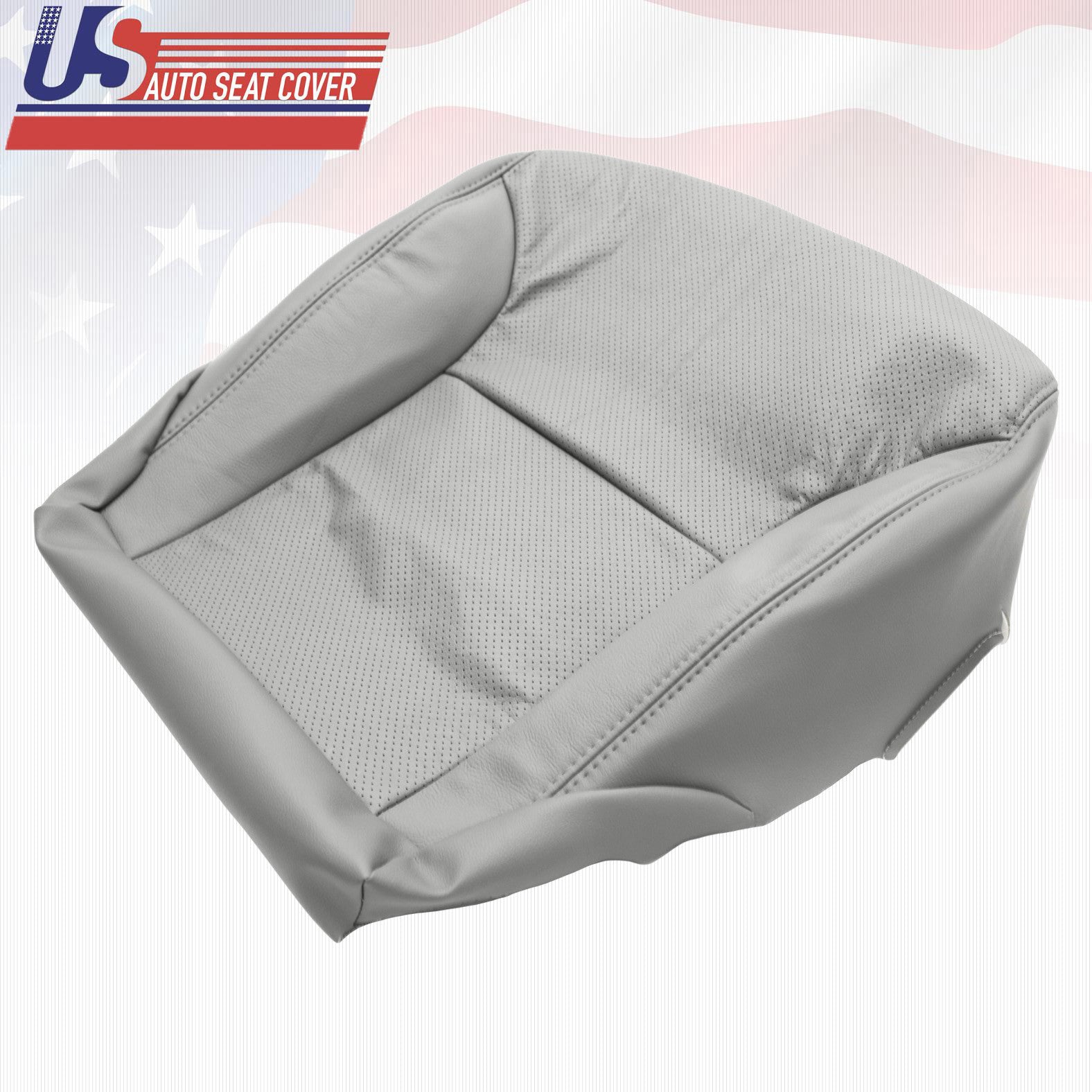 Fit 2003 - 06 Lexus ES300 - 330 Driver Bottom Perforated Leather Seat Cover Gray