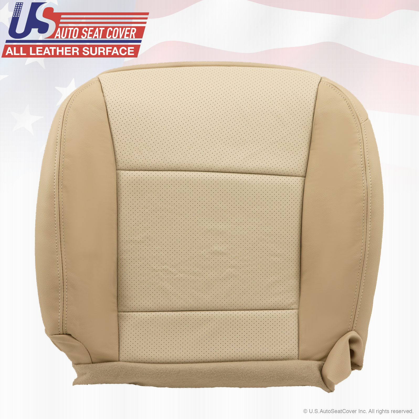 2008 Mercury Mountaineer DRIVER Bottom Replacement LEATHER Seat Cover 2-Tone Tan