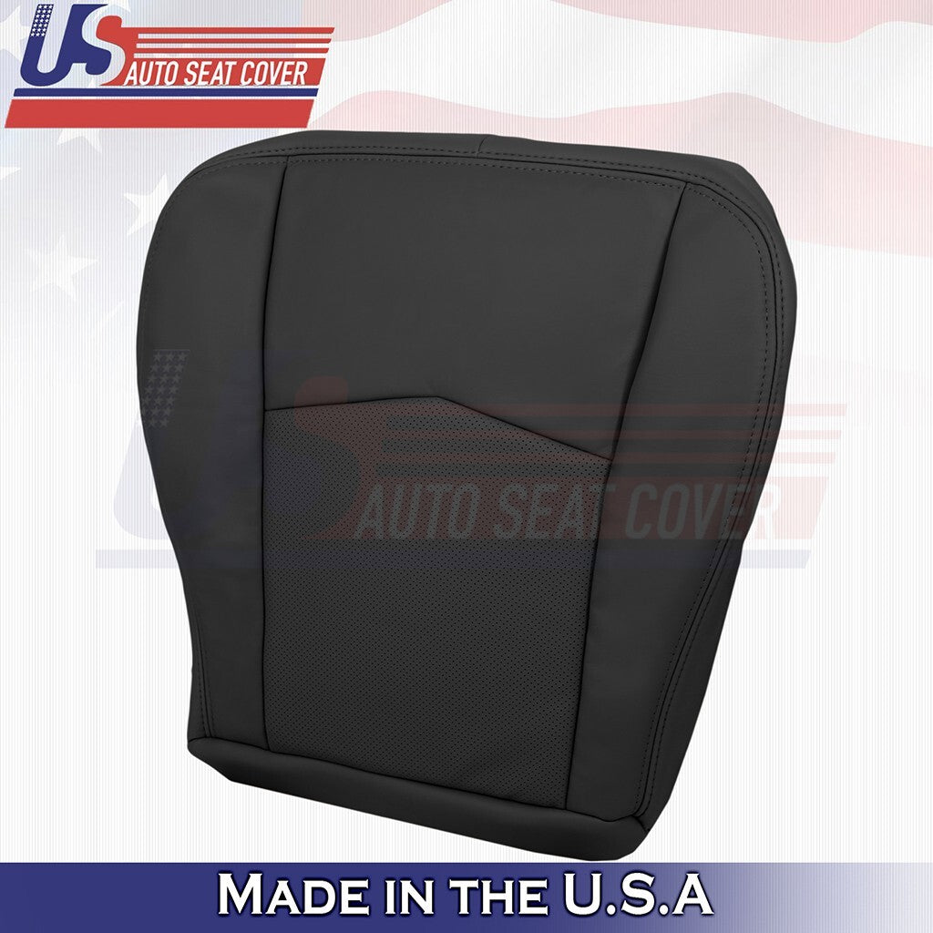2004 to 2009 Fits Cadillac SRX Passenger Top/Bottom Leather Seat Cover Black