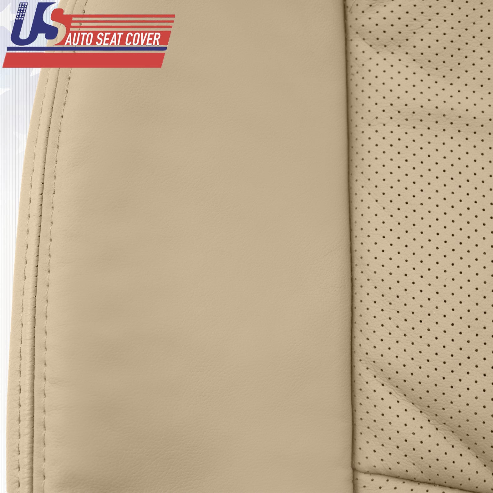 Fits 2006 Lexus GS430 Driver Bottom Leather Perforated Seat Cover in Color Tan