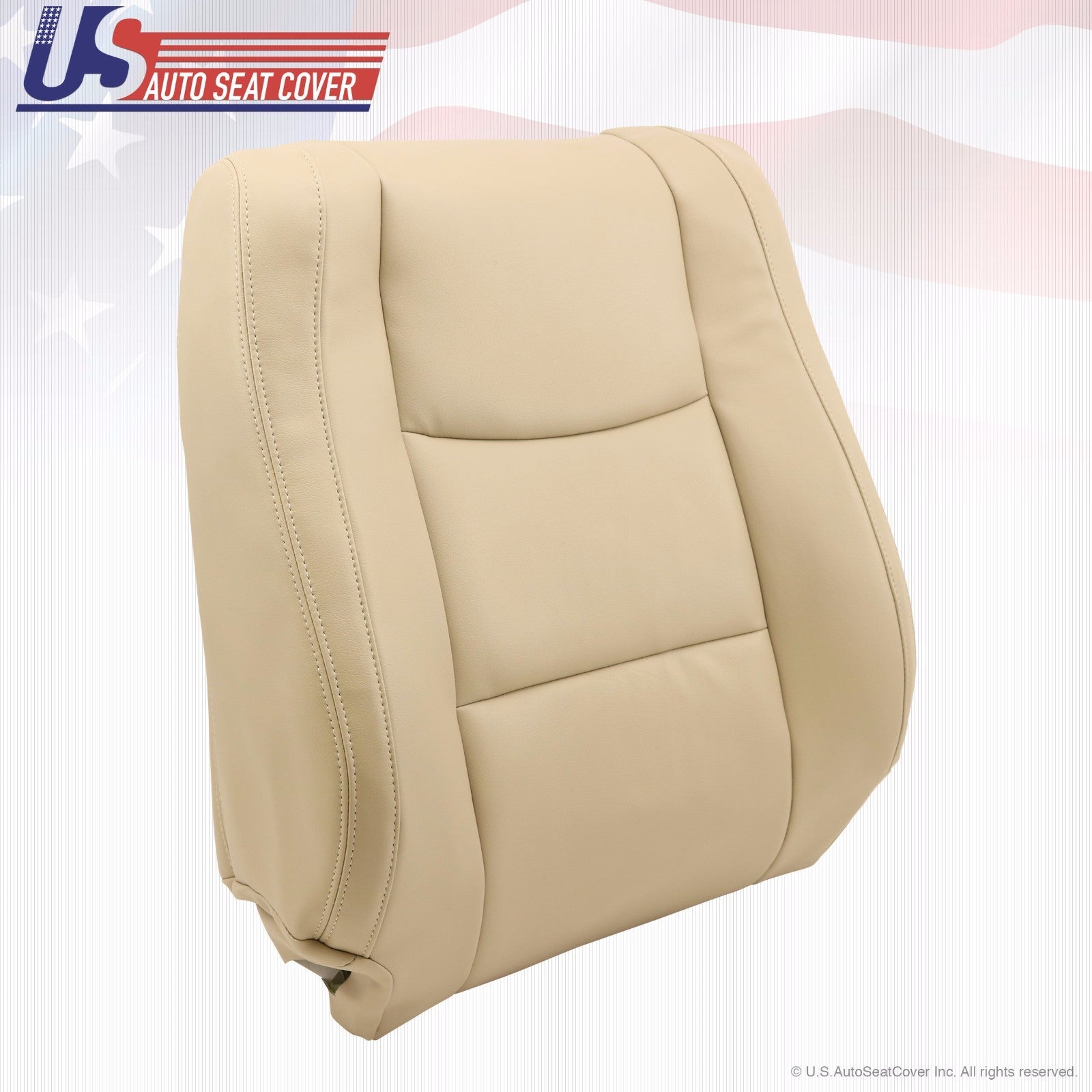 Fit 2003 - 2009 Lexus GX470 Front Passenger Bottom & Lean Back Leather Cover TAN