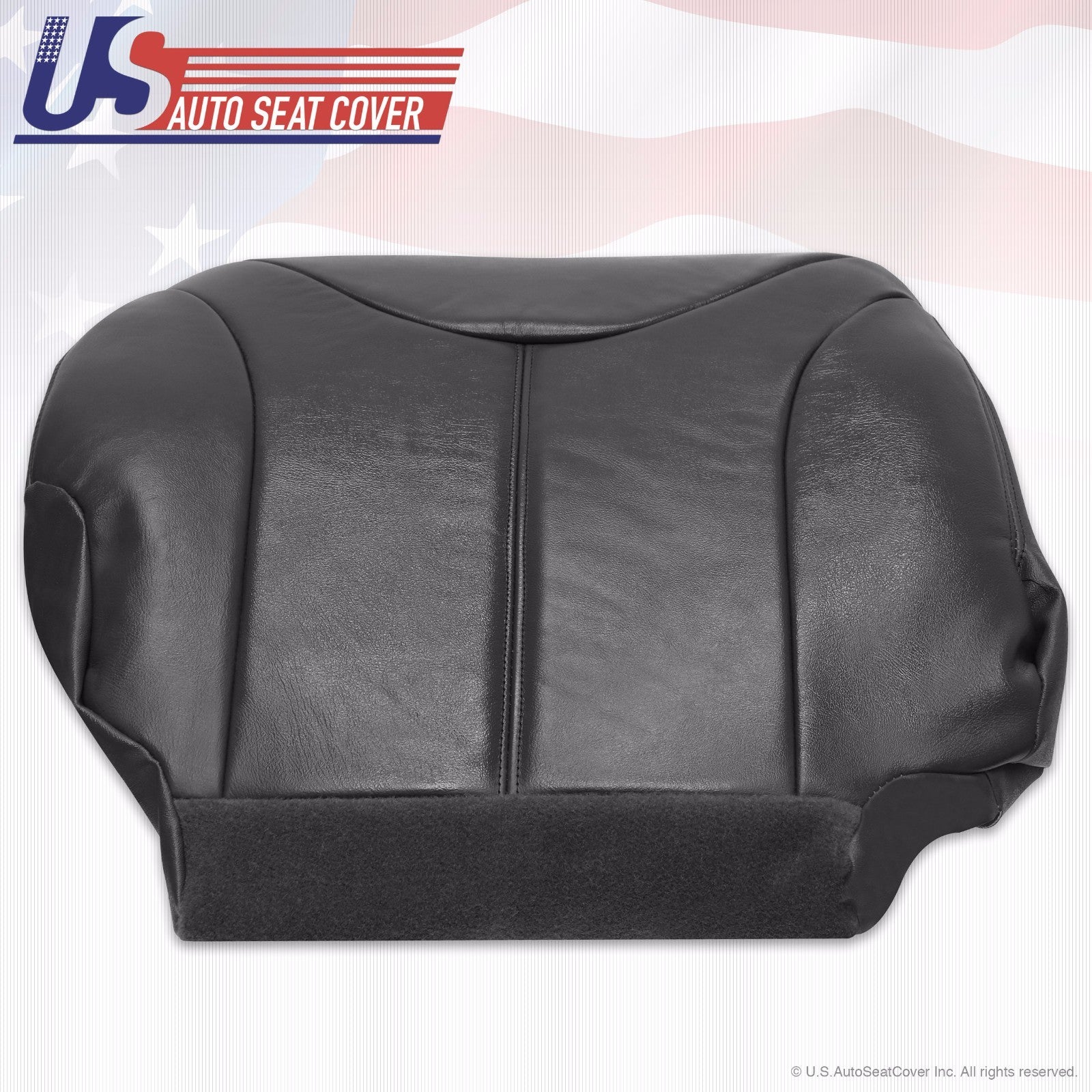 2001 GMC Sierra 2500 2500HD Passenger Side Bottom Leather Seat Cover Dark Gray