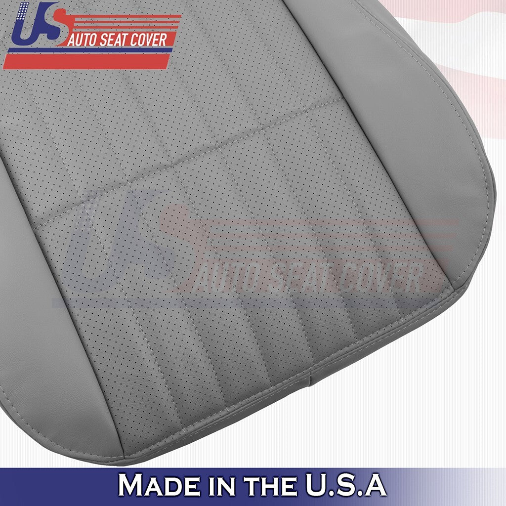 1997 to 2002 For Chevy Camaro Driver Bottom & Top Perforated Leather Cover Gray