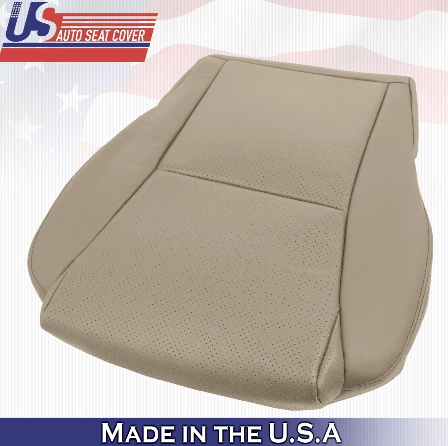 2008 For Toyota Solara Convertible Front Driver Bottom Leather Seat Cover Tan