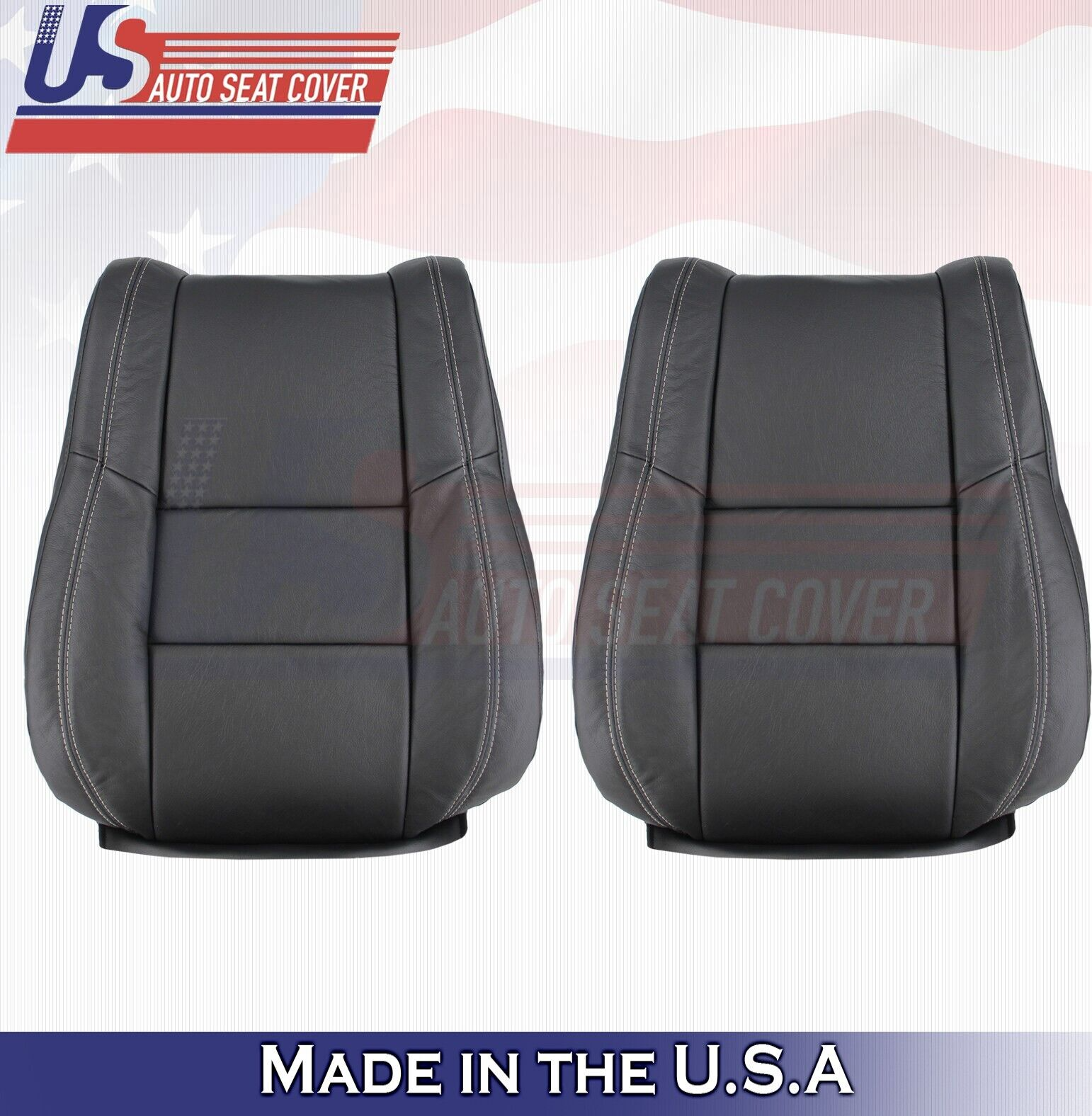 2013 For Jeep Grand Cherokee Limited Driver & Passenger Top Leather Covers Black