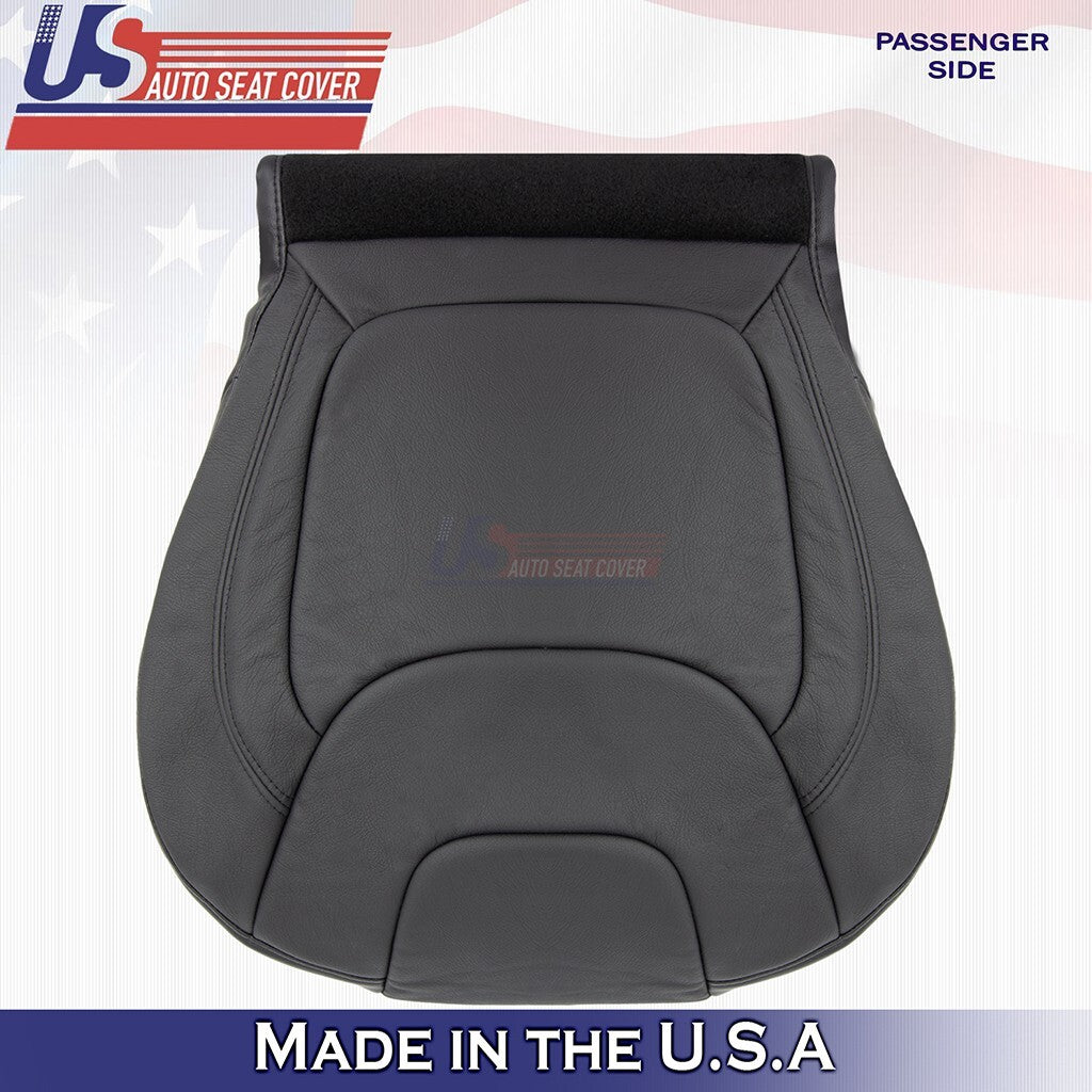 2015 to 2023 Fits Jeep Cherokee Passenger Bottom Leather Seat Cover Black