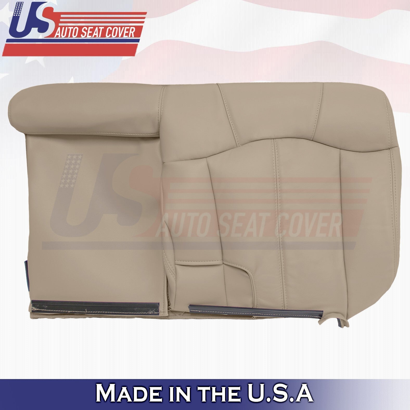 1999 2000 2001 2002 For Chevy Silverado Rear Bench Driver Top Leather Cover Tan