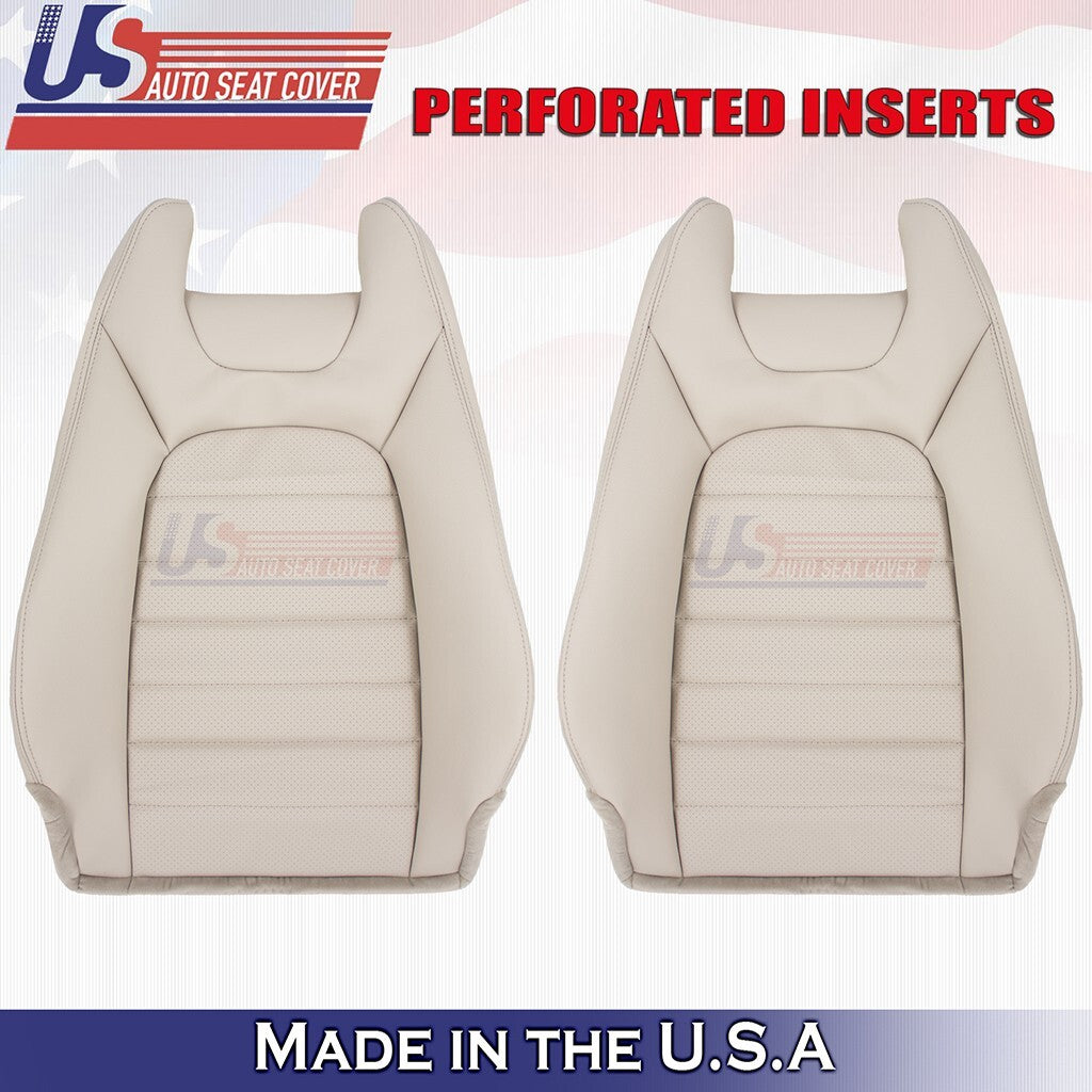2015 to 2021 Fits Mercedes Benz C250 Front Set Bottoms &Tops Vinyl Cover Tan