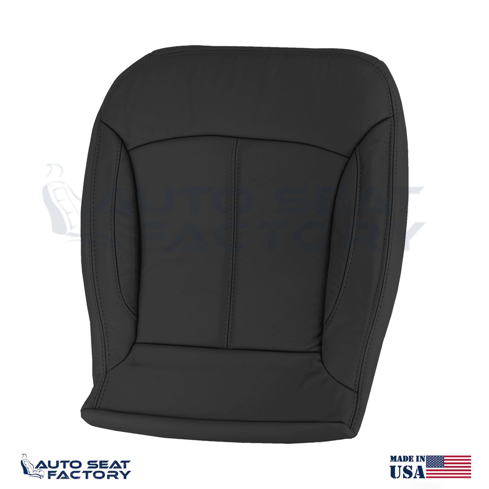 For 2010 - 2013 Buick LaCrosse Left & Right Bottom SOLID Blk Leather Seat Covers