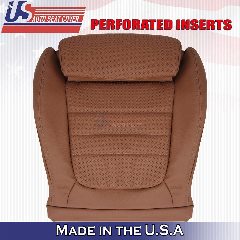 2015 to 2023 For Mercedes Benz C300 Driver Bottom Vinyl Seat Cover Saddle Brown