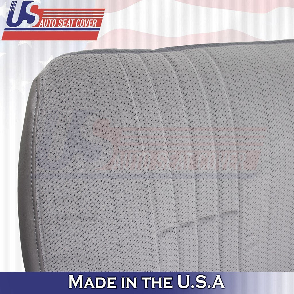 1995 to 2000 For Chevy Cheyenne 1500 2500 WT Bench Top &Bottom Cloth Cover Gray