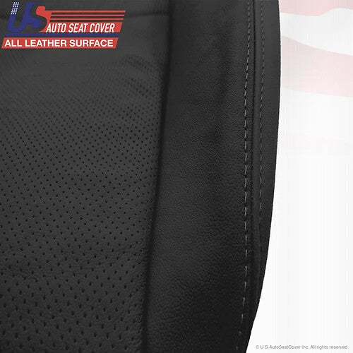 2004 to 2008 Fits Acura TL Driver& Passenger Bottoms Leather Covers Black