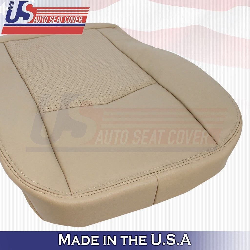 2004-2009 Fits Cadillac SRX Driver & Passenger Bottoms Leather Cover CashmereTan
