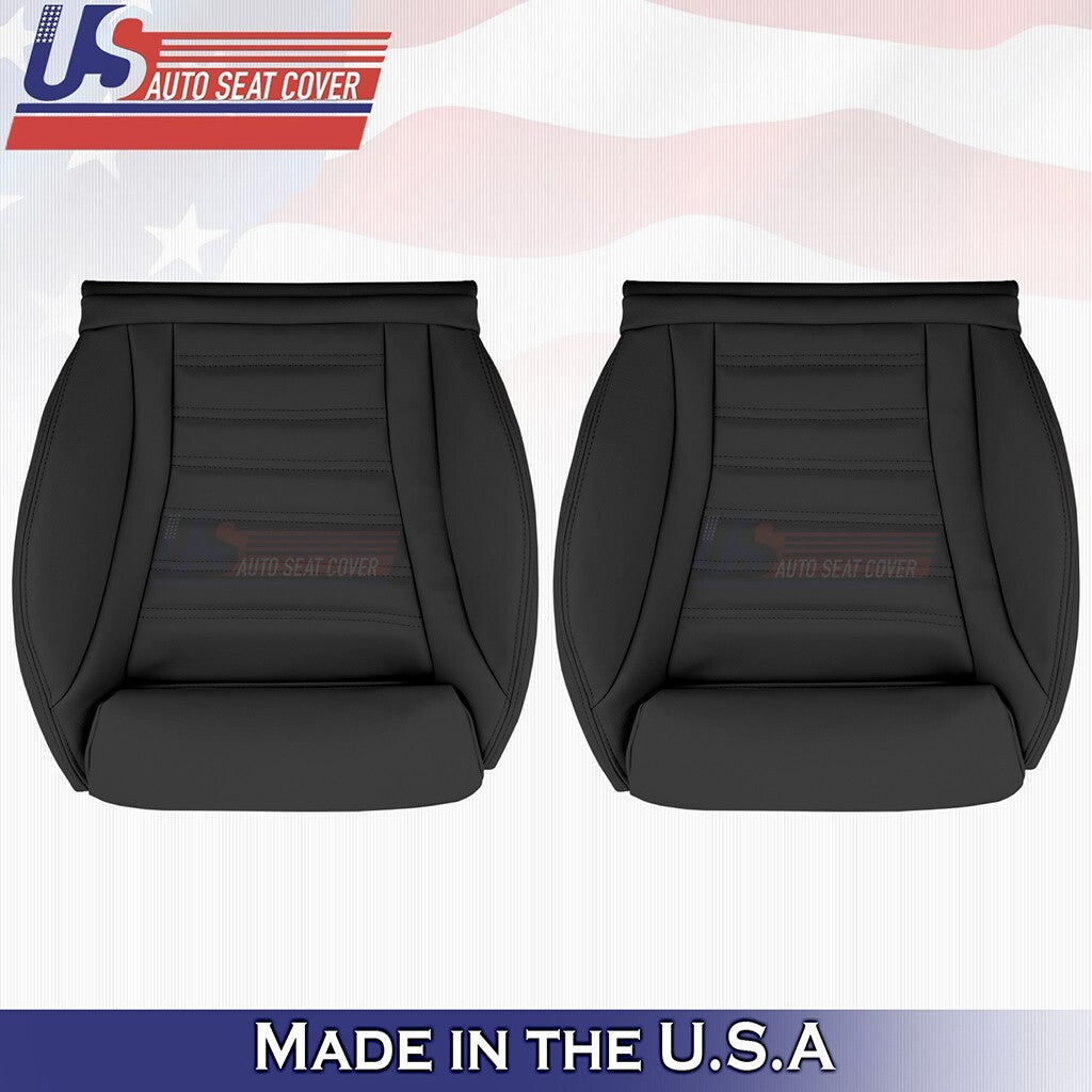 2015 to 2021 For Mercedes Benz C43 Driver & Passenger Bottoms Vinyl Cover Black