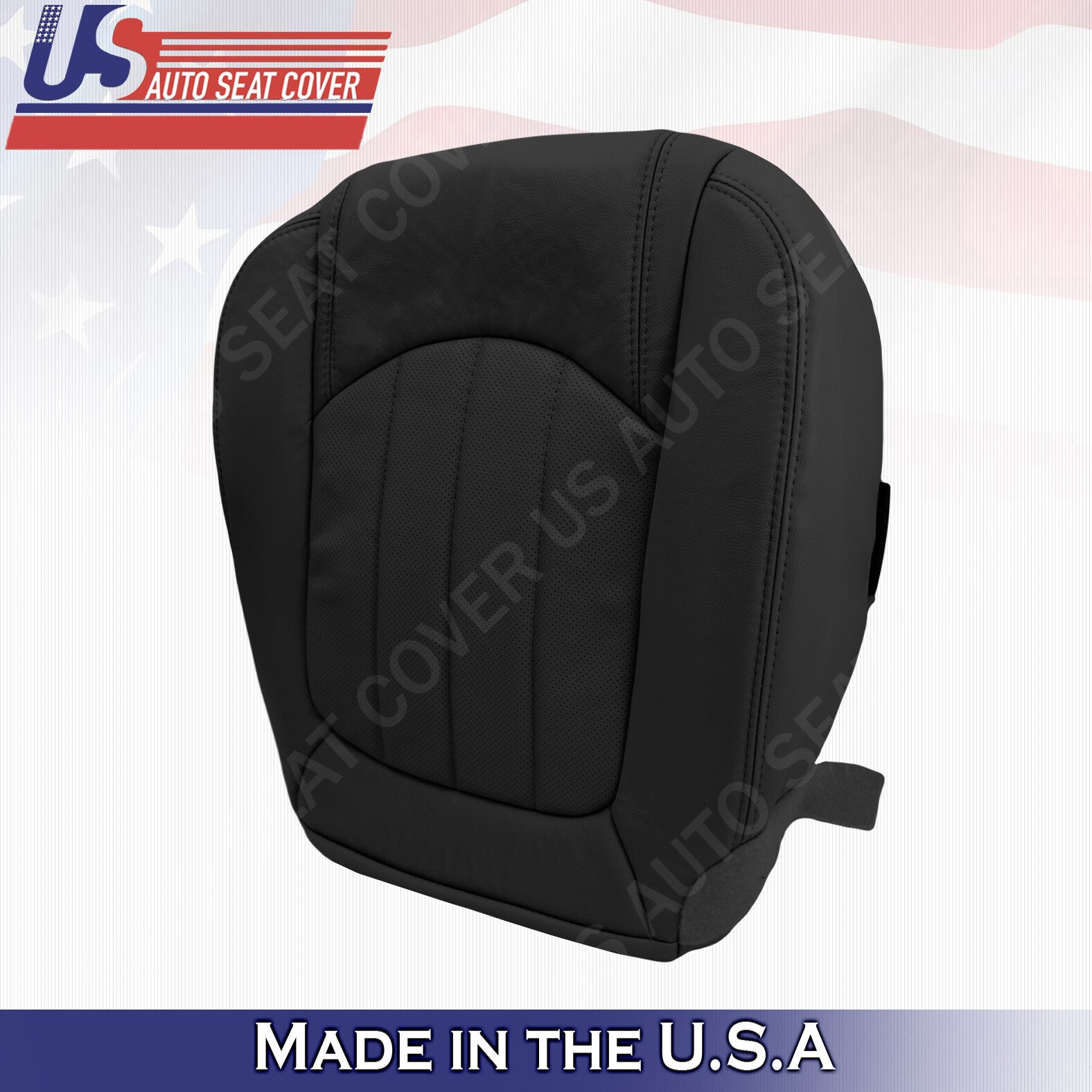 2011 2012 Buick Enclave  Passenger Bottom Perforated Leather Seat Cover BLACK