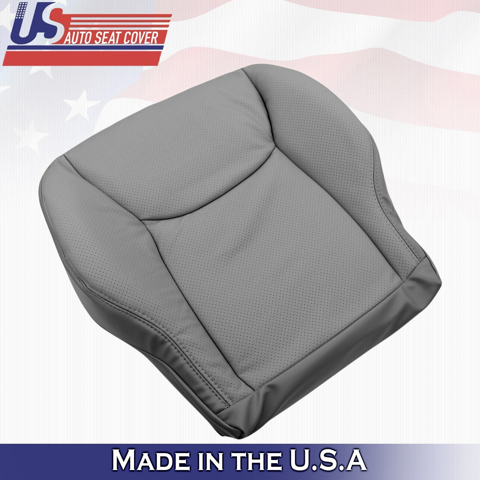 2000 to 2006 Fits Mercedes Benz S500 Passenger Bottom & Top Leather Cover Gray