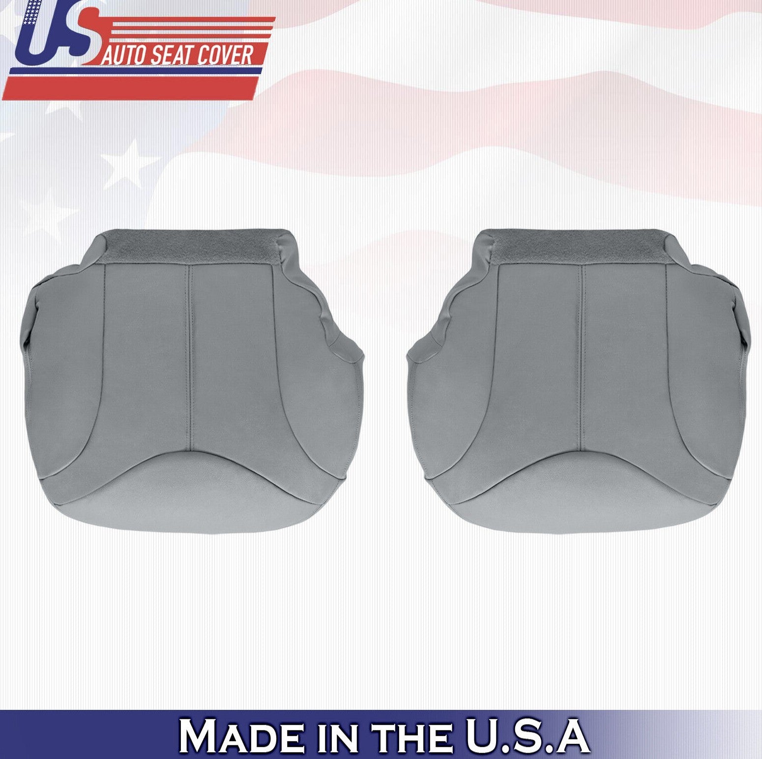 1999 2000 For GMC Yukon XL SLT SLE Driver Passenger Bottom Leather Covers Gray