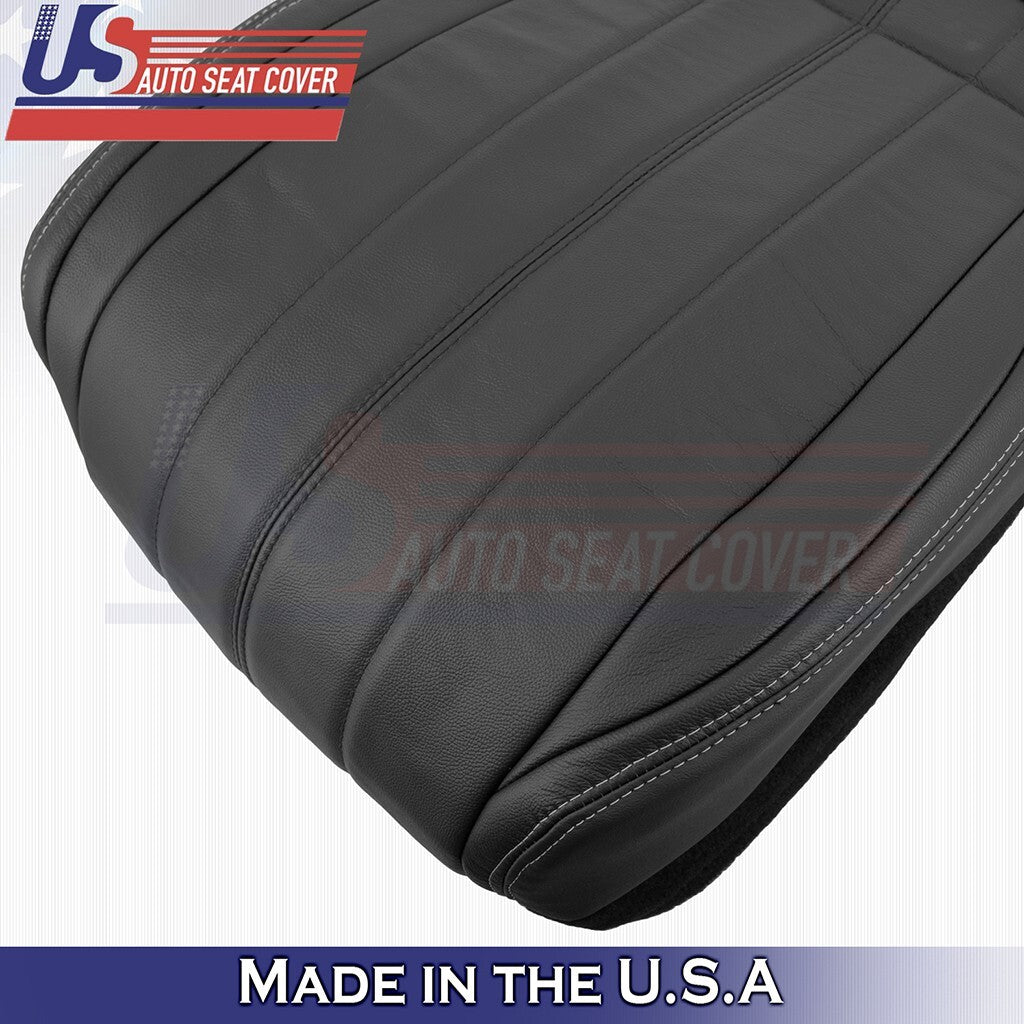 2014 For Infiniti QX70 Passenger Side Bottom Genuine Leather Seat Cover Black
