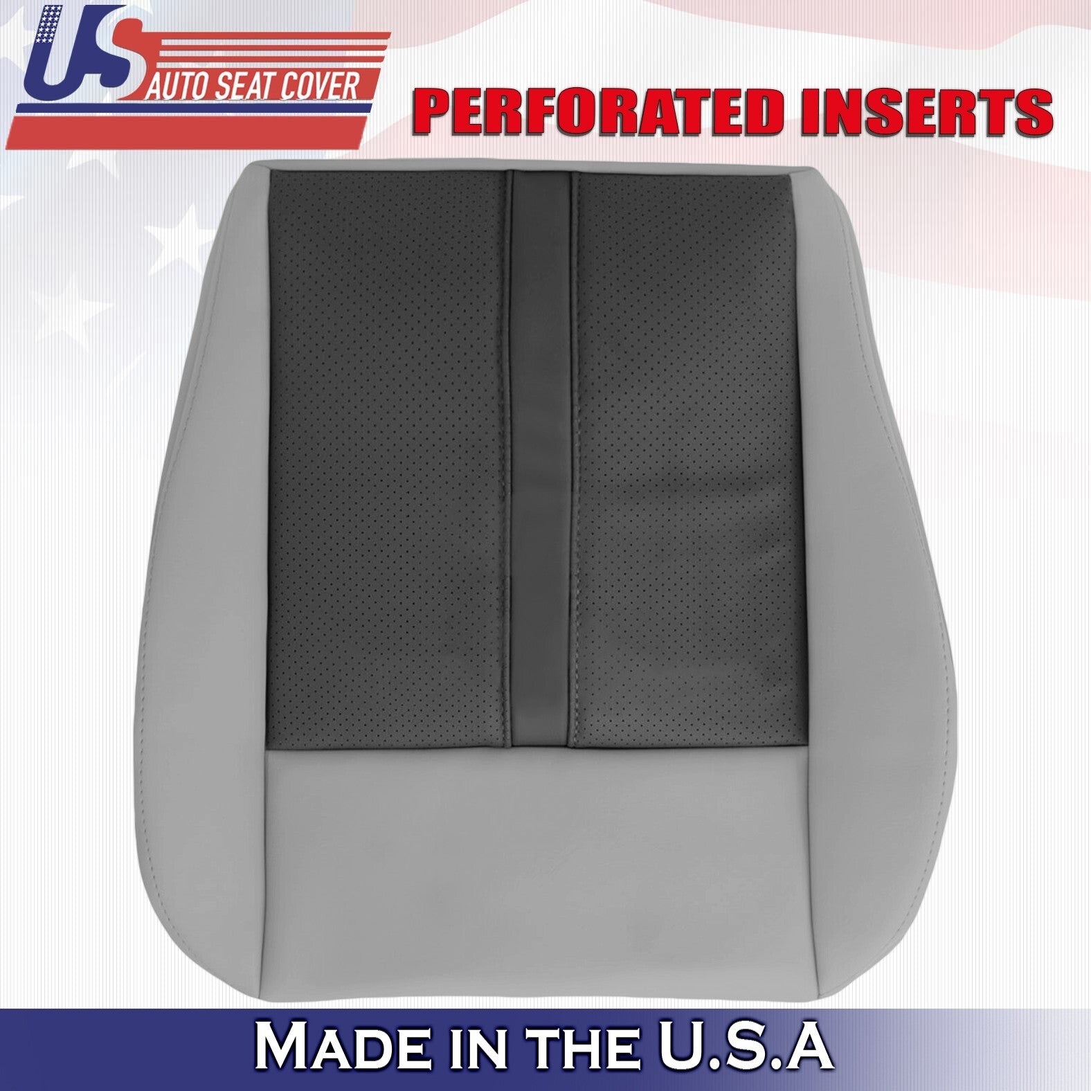 2006 For Jeep Grand Cherokee Limited Driver Passenger Bottom Leather Covers Gray