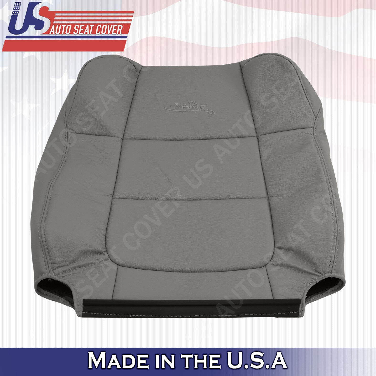 Ford F150 Lariat FX4 RIGHT UPPER Leather Seat Cover flint Gray 2001 2002 2003