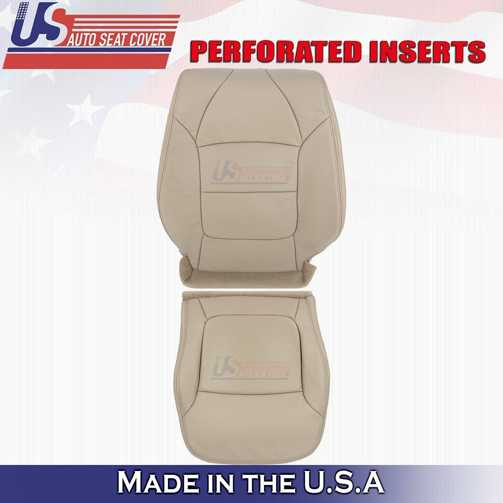 2002 2003 For Acura TL Type S Front Driver Bottom & Top Leather Seat Cover Tan