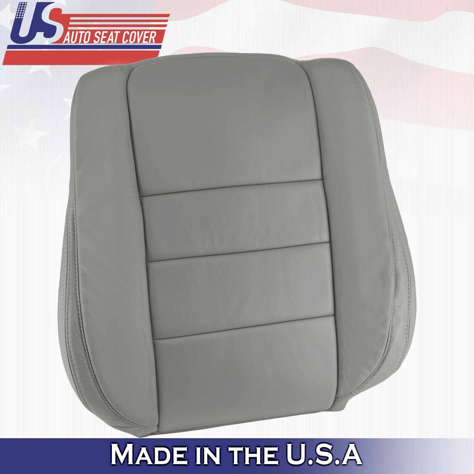 2011 2012 For Honda Accord Sedan Passenger Top & Bottom Leather Seat Covers Gray