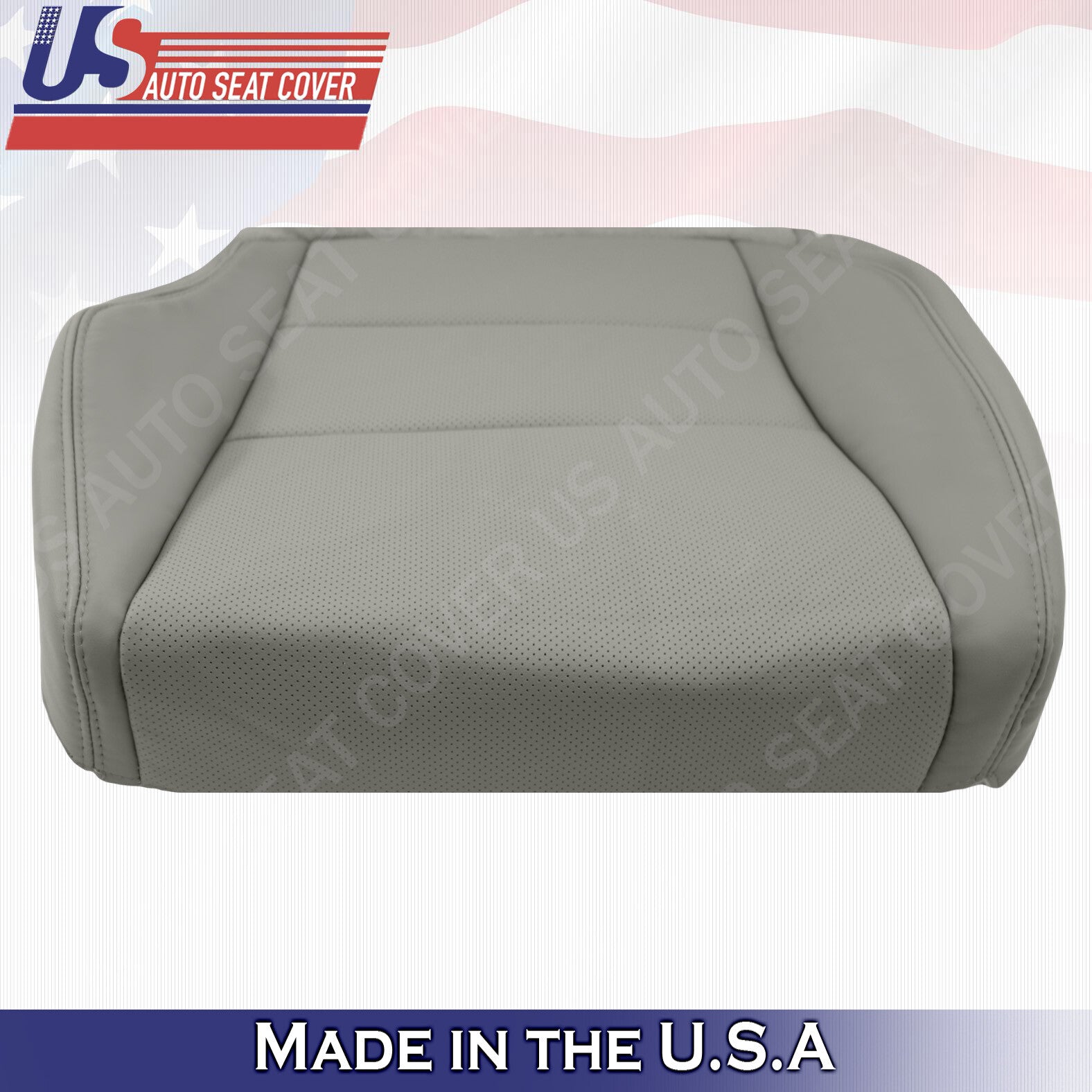 FOR 2007- 2012 Acura RDX DRIVER Bottom PERFORATED LEATHER Seat Cover in GRAY