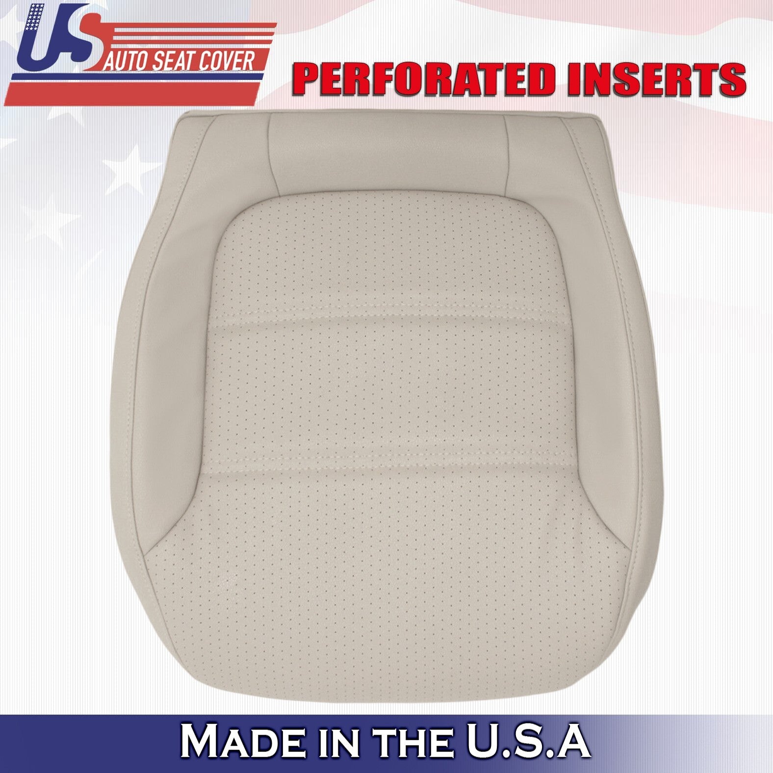 Driver Bottom & Top Leather Seat Cover Tan 2011-2017 For Volkswagen Jetta