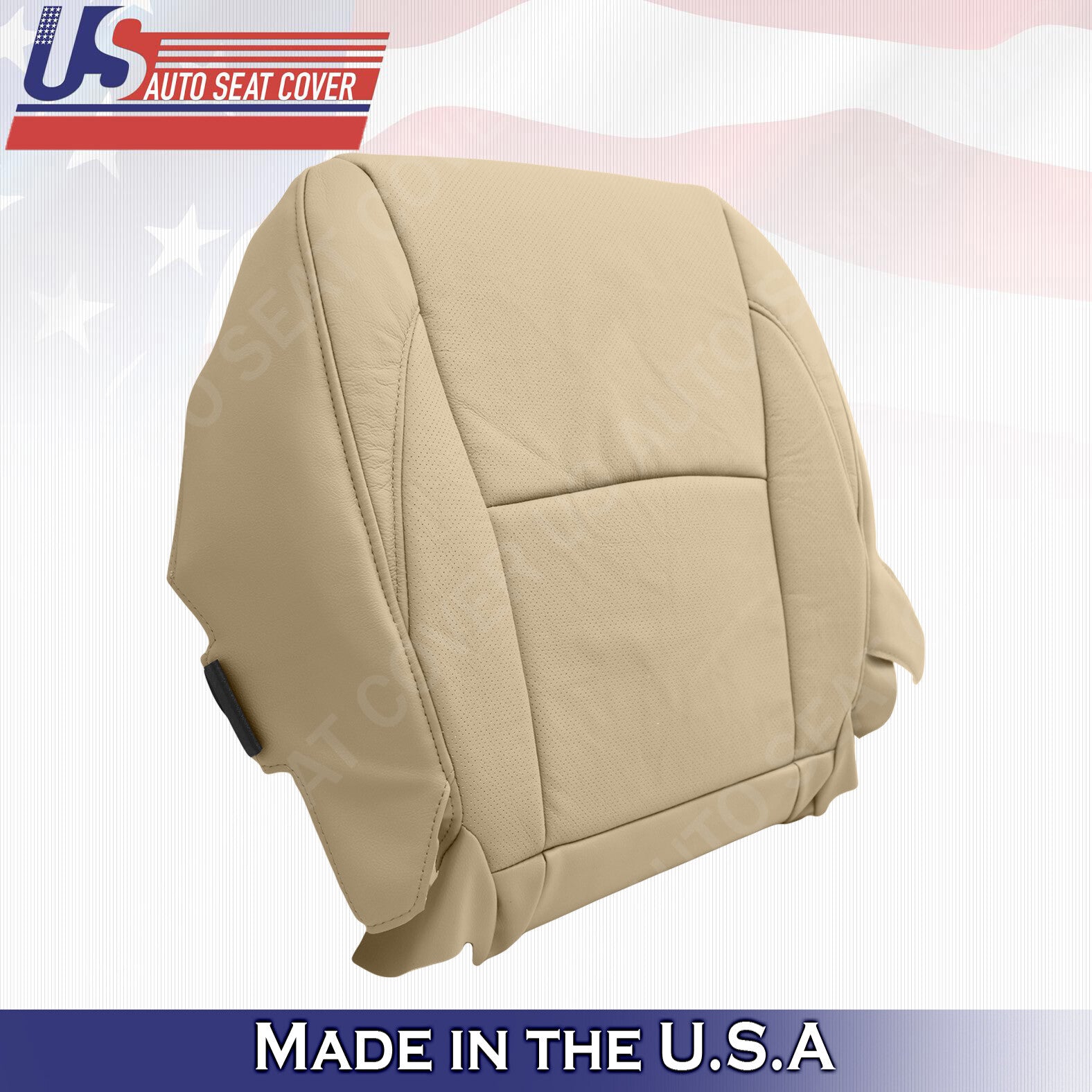 Driver & Passenger Bottom Perf Leather Seat Cover TAN For 2007 to 2009 Lexus ES
