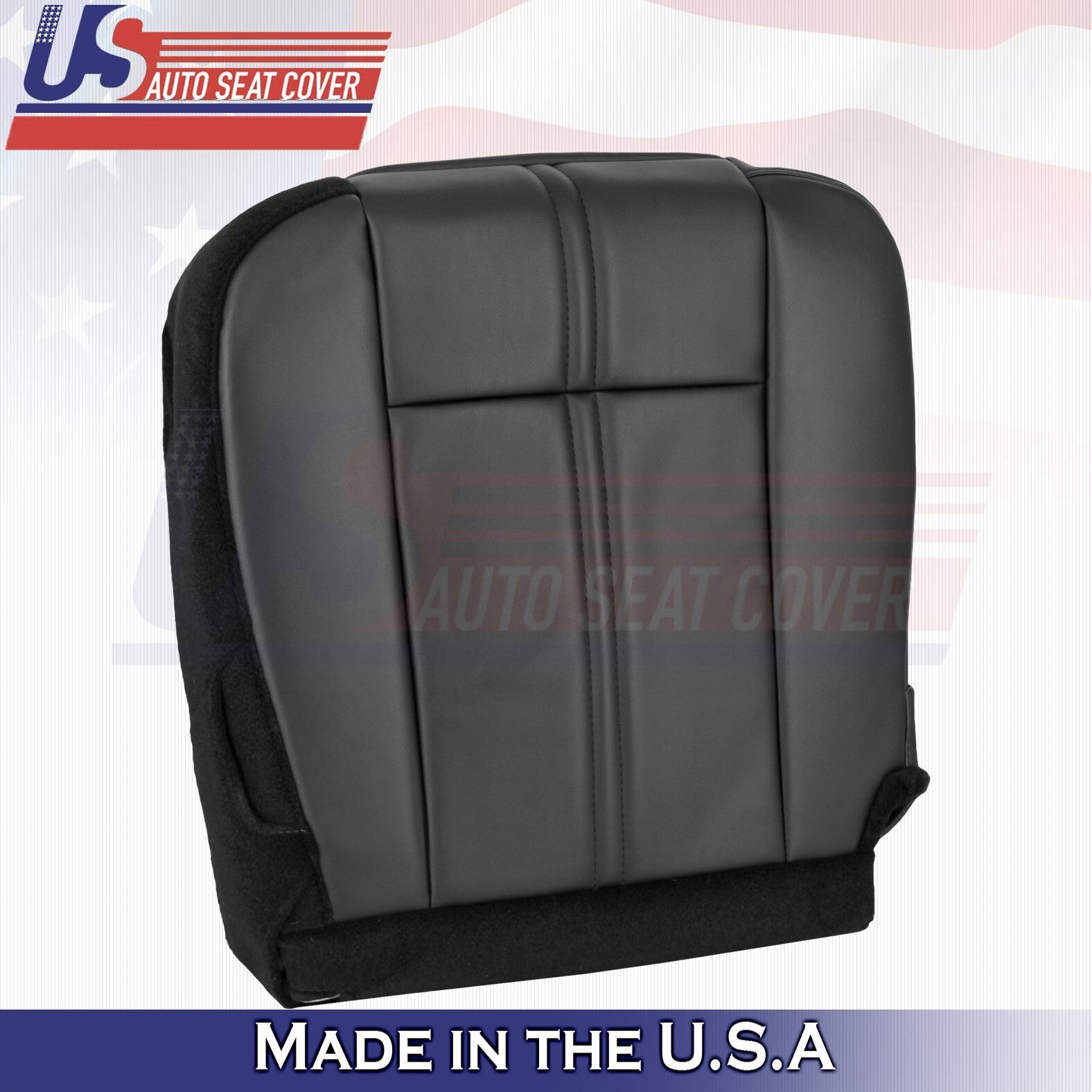 1997 to 2006 Fits Jeep Wrangler Driver & Passenger Bottoms Leather Cover Black