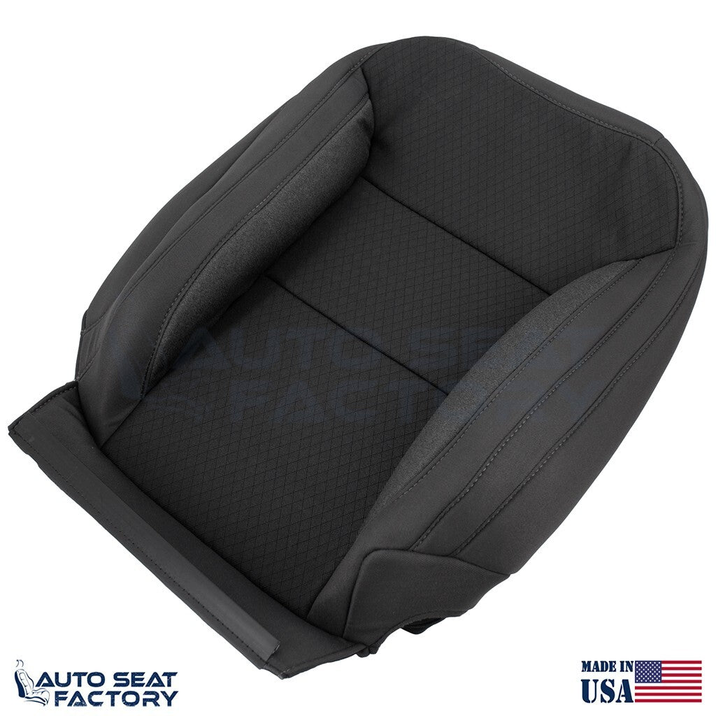 Replacement 2019 - 2023 Chevy Silverado PASSENGER Top Black Cloth Seat Cover
