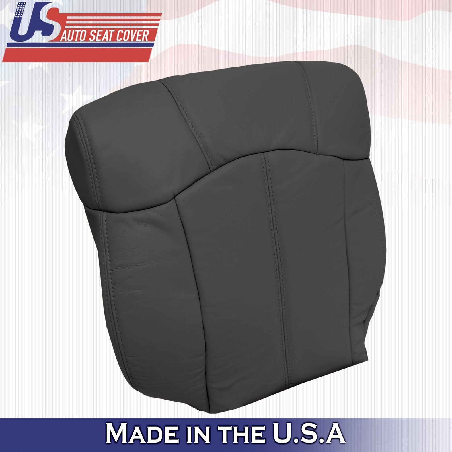 1999 to 2002 For Chevy Silverado 2nd Row Driver&Passenger Top Leather Covers BLK