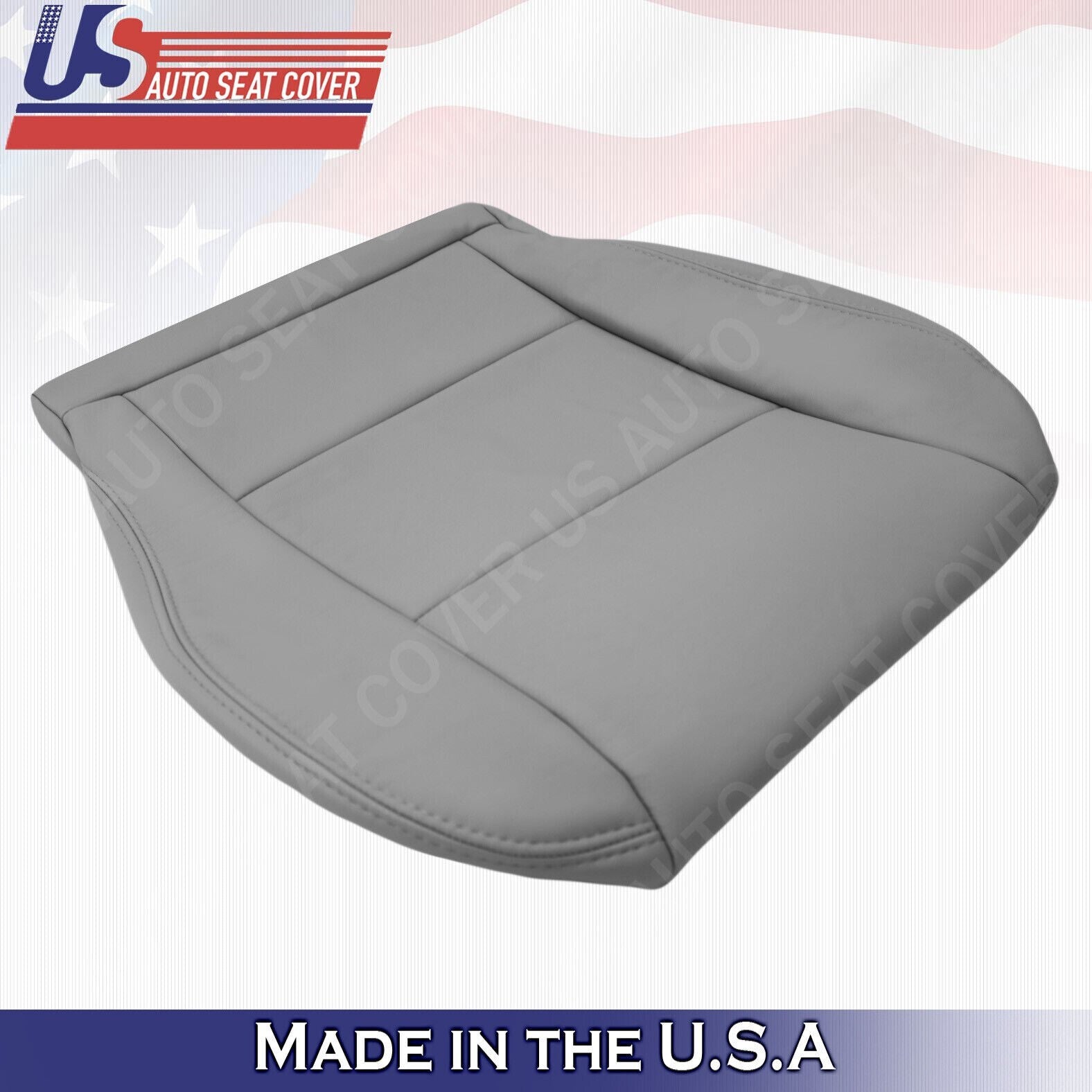 1998-2007 FITS Toyota Land Cruiser PASSENGER Bottom Leather Seat Cover "Gray"