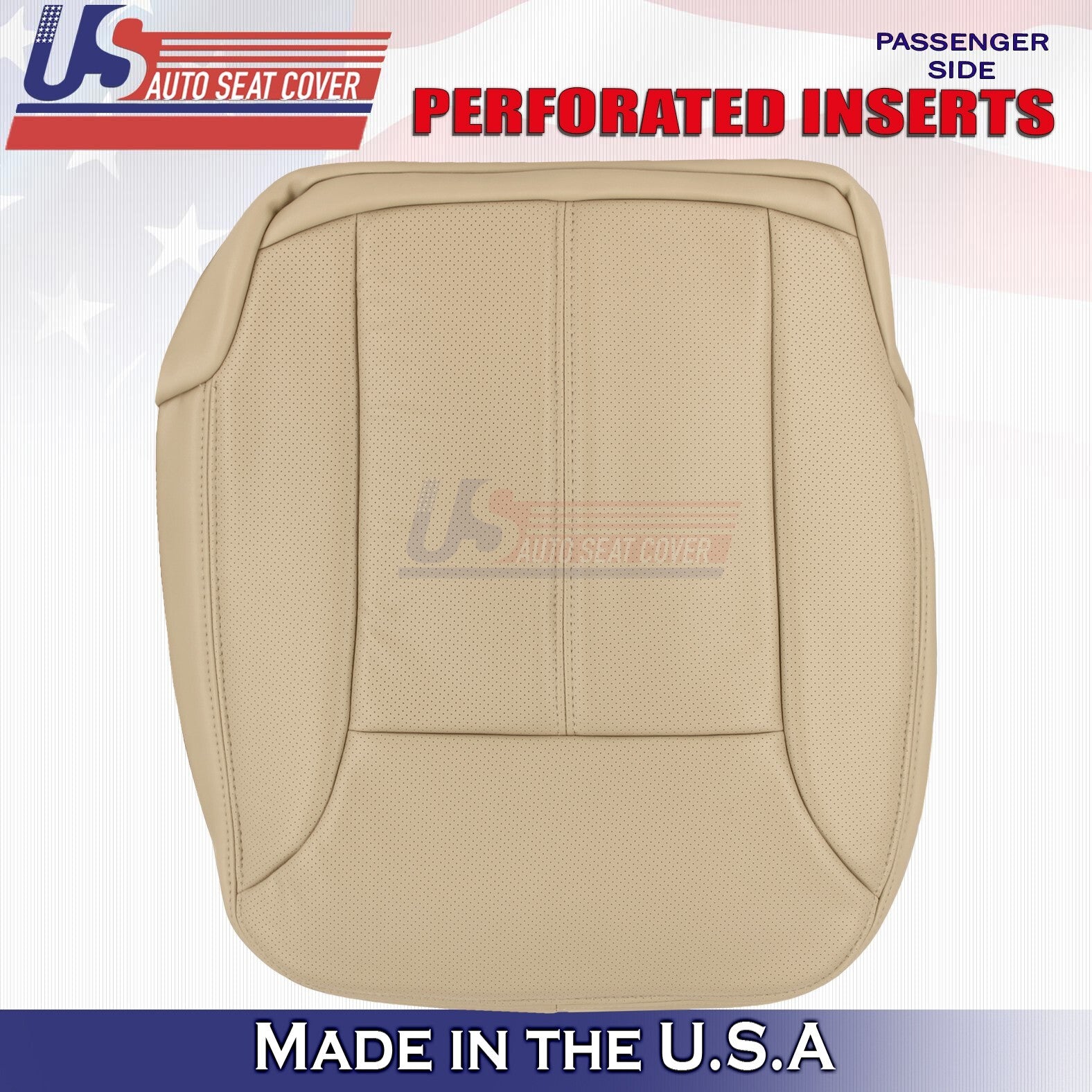 2007 to 2012 For Mercedes GL450 Front Passenger Bottom Leather Seat Cover Tan