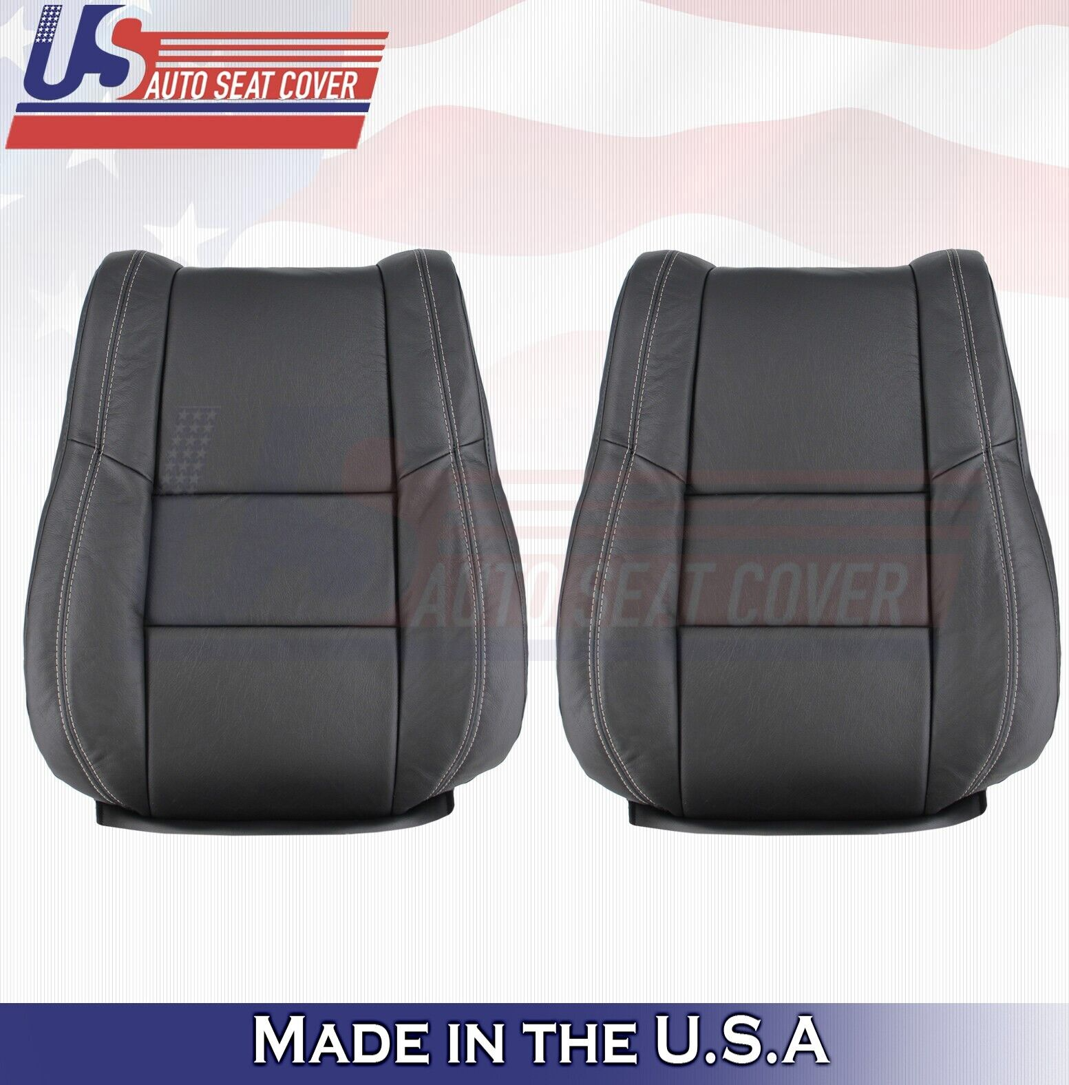 2016 For Jeep Grand Cherokee Limited Driver & Passenger Top Leather Covers BLK