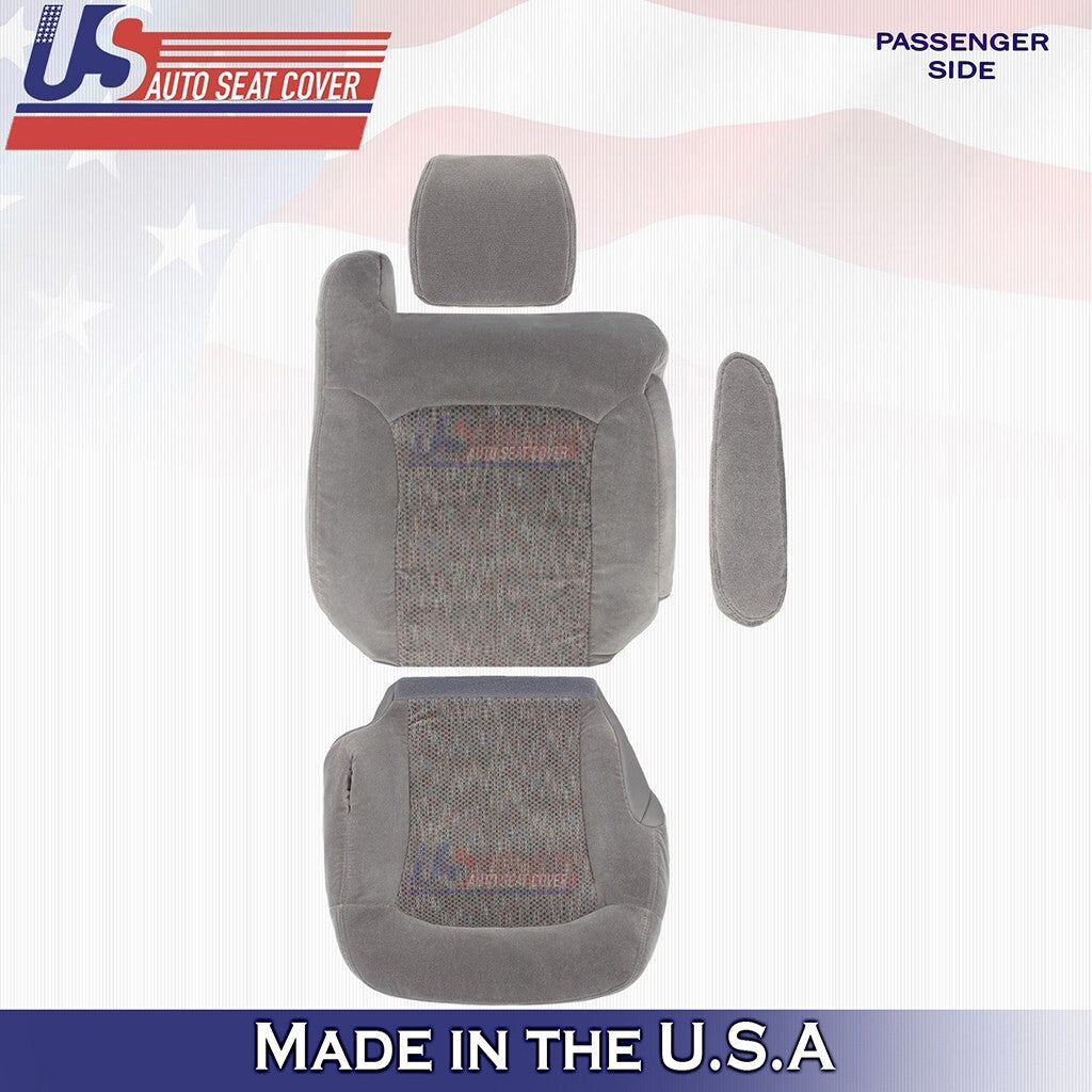 RIGHT Side TopBottom/Armrest/Headrest Cloth Cover Gray For 2001 2002 Chevy Tahoe