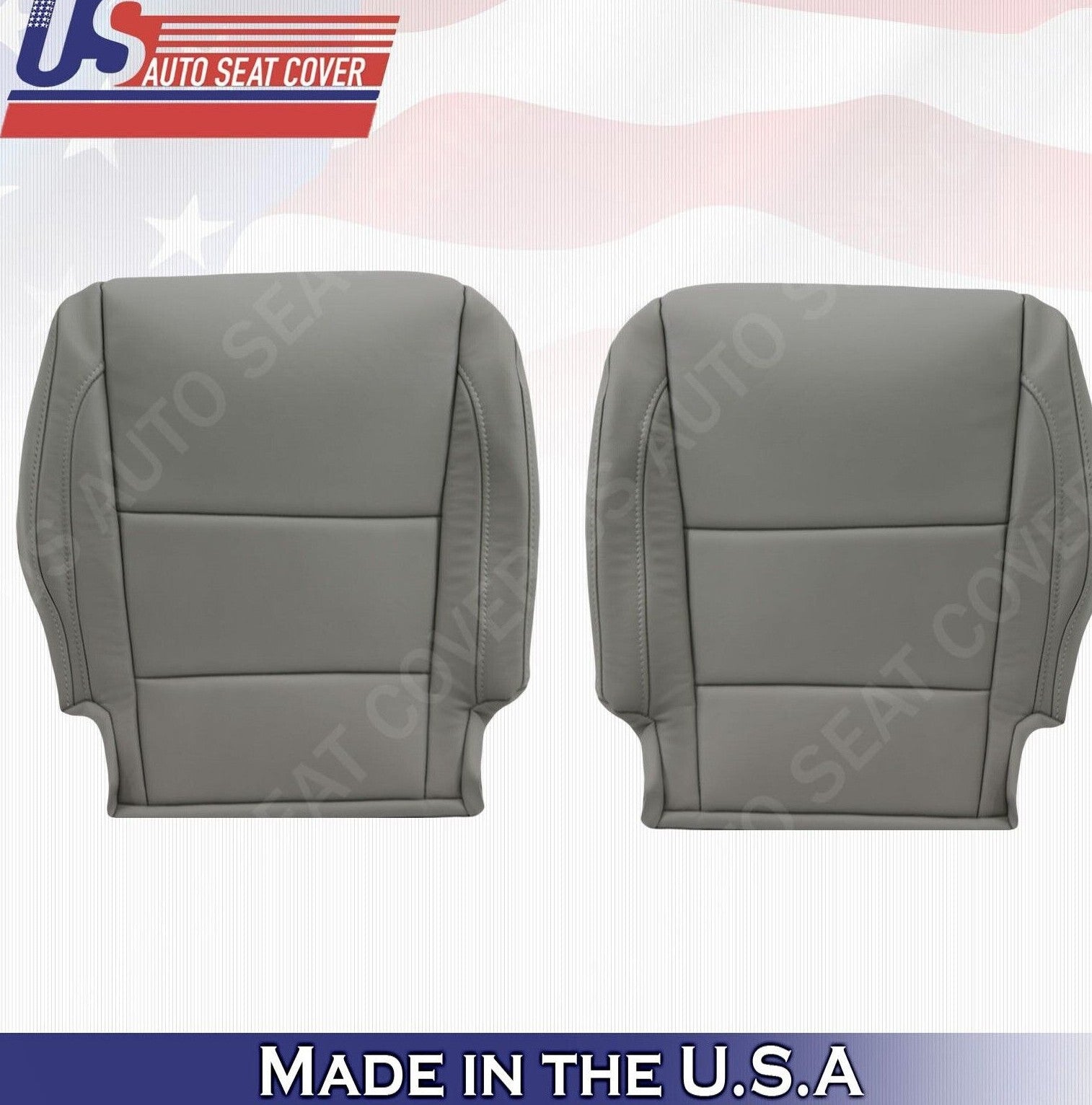 2016 2017 For Acura MDX Drive & Passenger Side Bottom Leather Seat Covers Gray