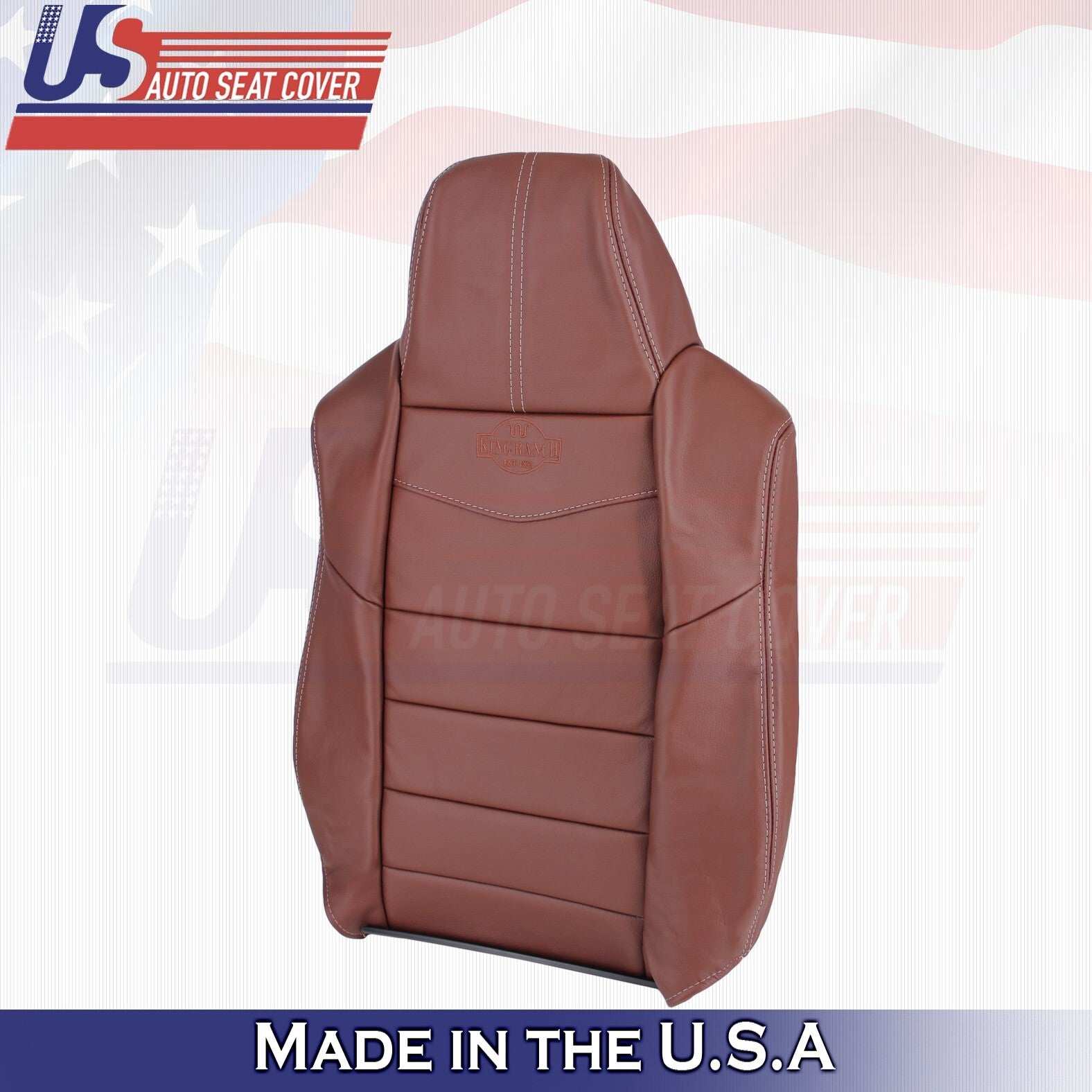 2008 to 2010 For Ford F250 F350 King Ranch Driver & Passenger Top Leather Covers