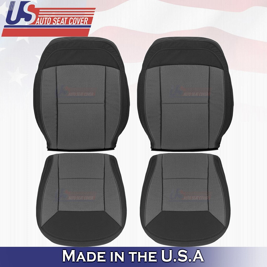 2014 - 2024 Fits Dodge Ram ProMaster Front Driver Passenger Set Cloth Cover Gray
