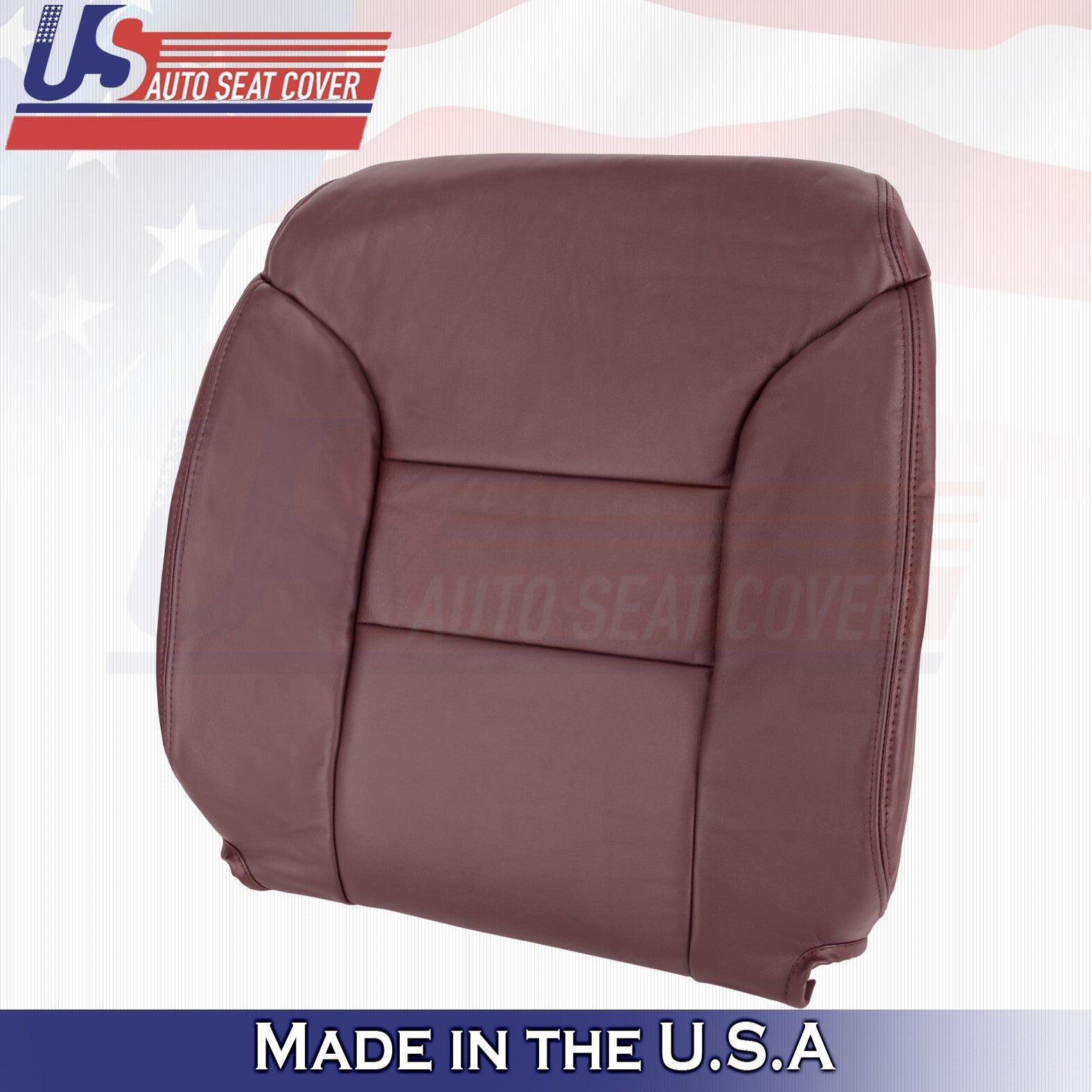 1999 2000 For Chevy Silverado 1500 2500 3500 2 Top & 2 Bottom Leather Covers Red